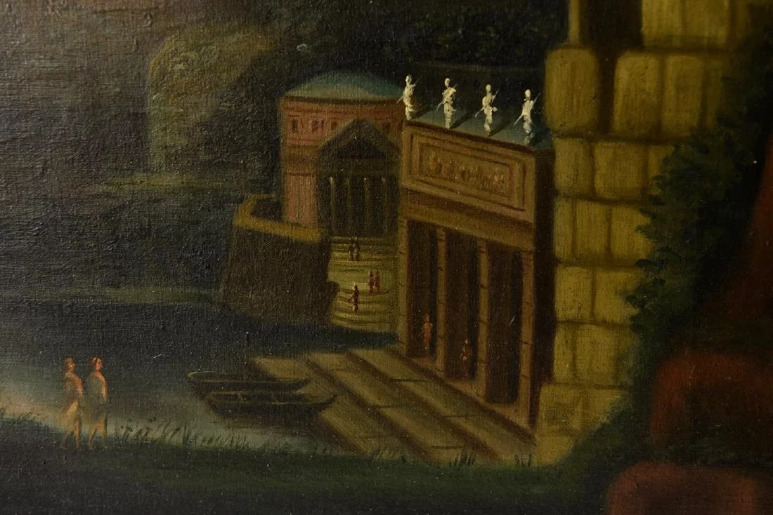 American 19th Century Classical Landscape in the Manner of Claude Lorrain