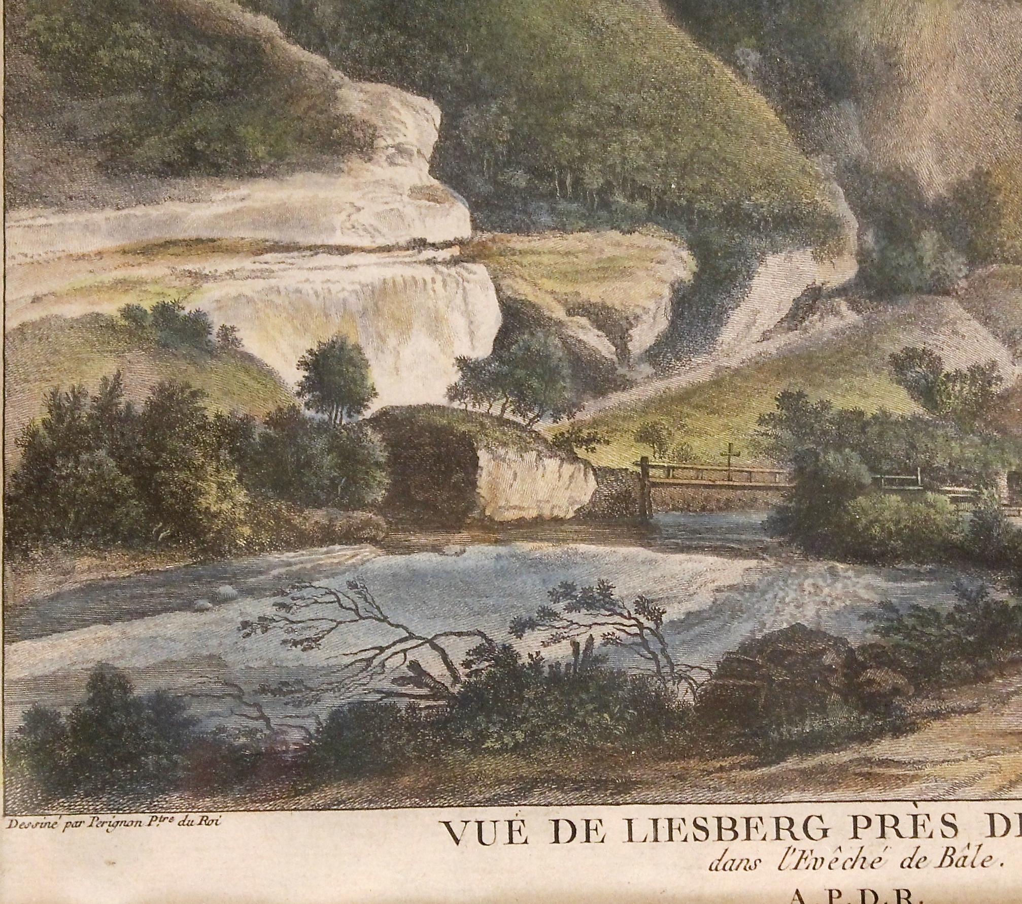 Pair of Late 18th Century French Engravings of Picturesque Swiss Landscapes near Basel
