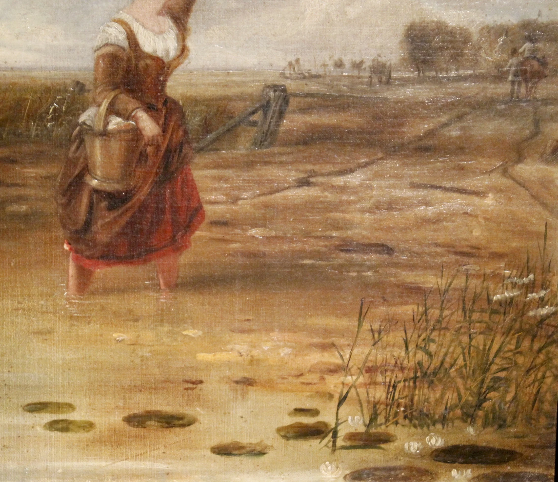 English Landscape Painting with Horses, after Callcott