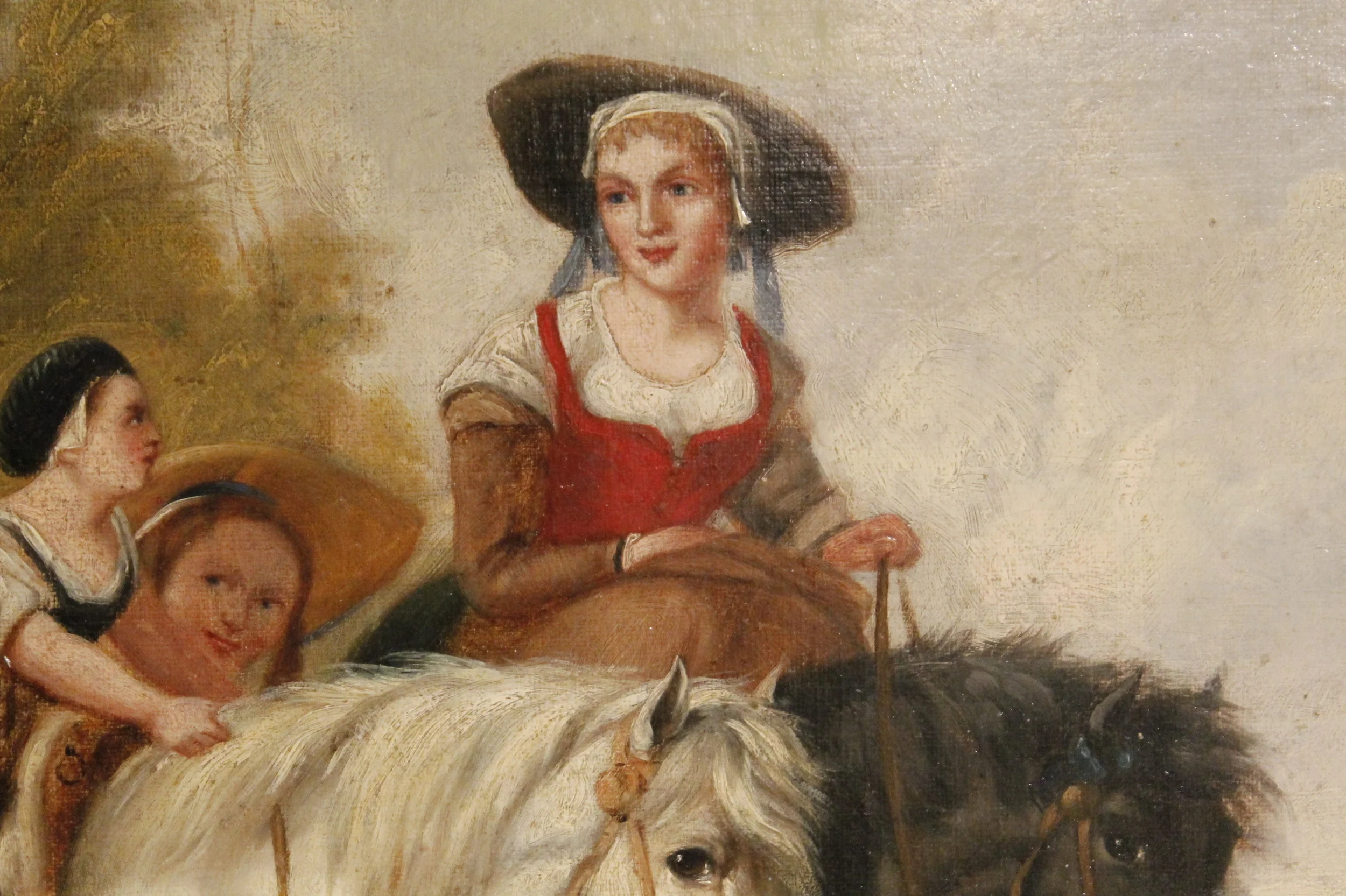 English Landscape Painting with Horses, after Callcott