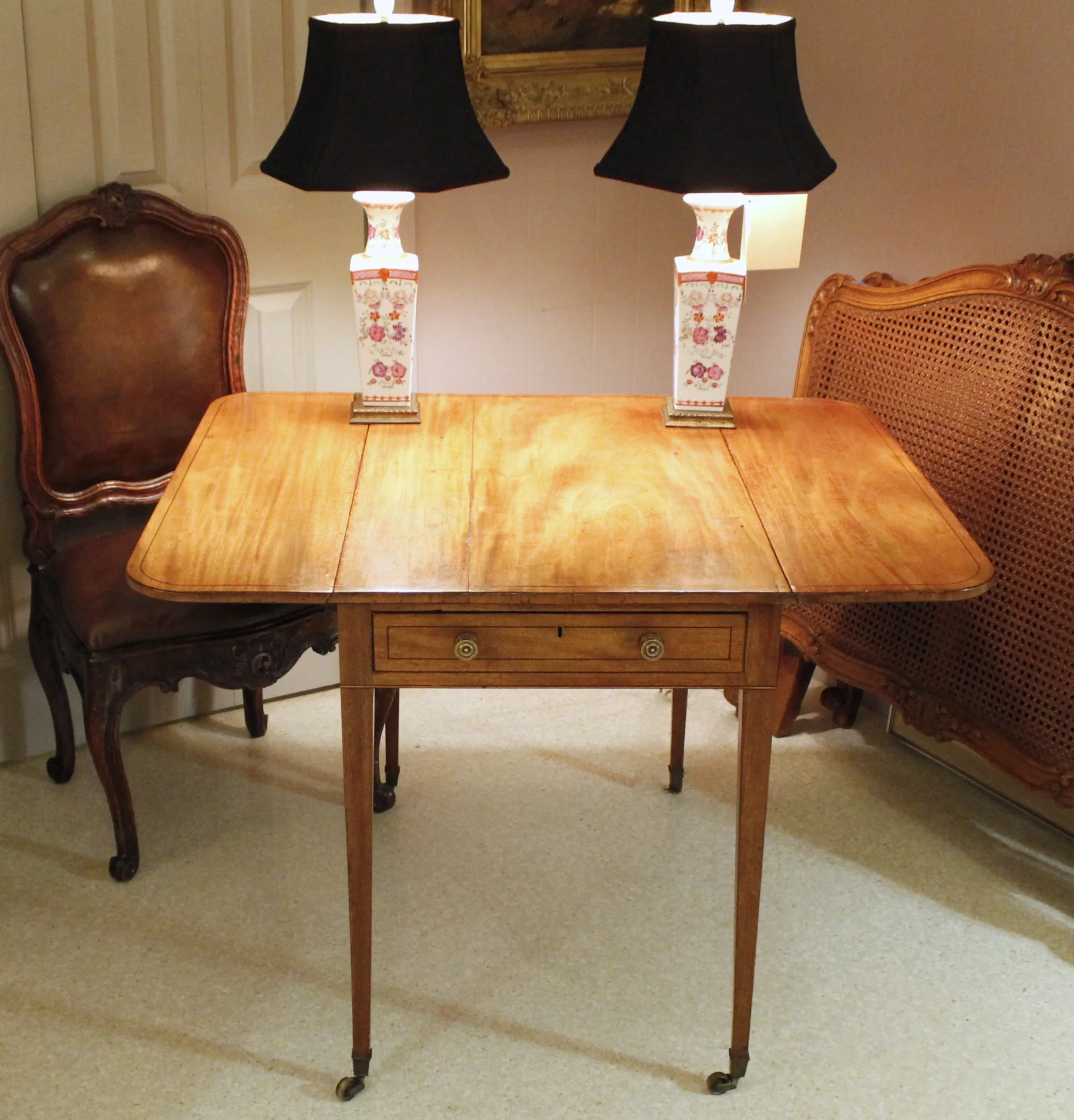 George III Blonde Mahogany Pembroke Table