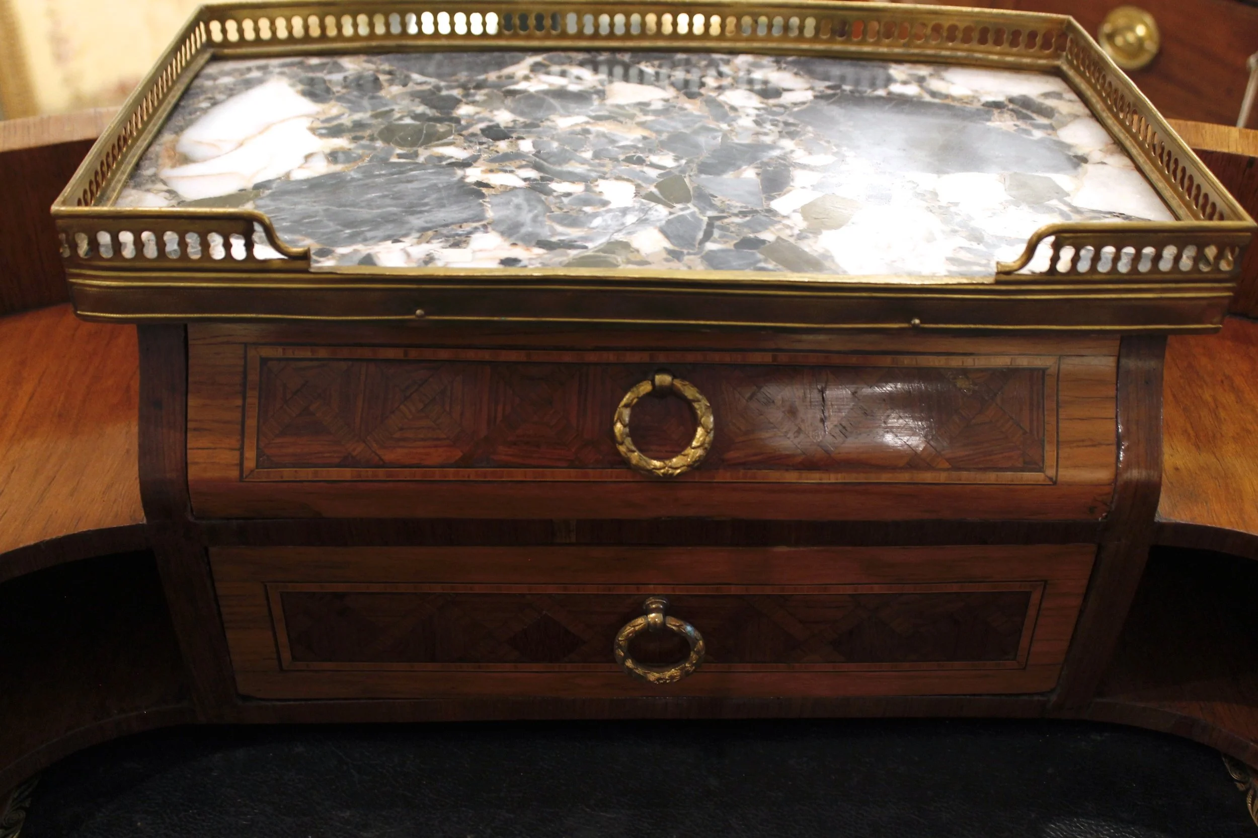 French Louis XV Style Parquetry Lady’s Desk