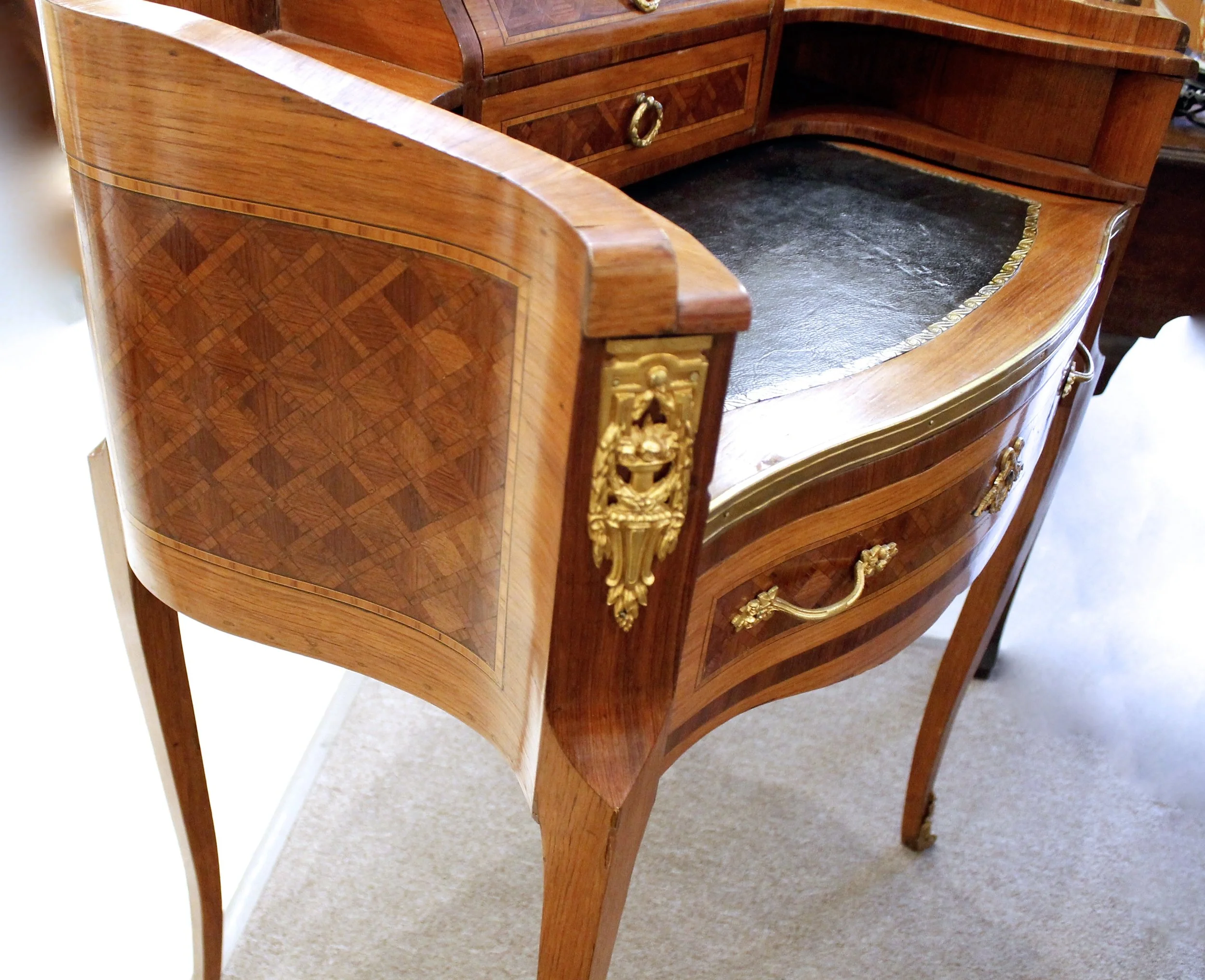 French Louis XV Style Parquetry Lady’s Desk