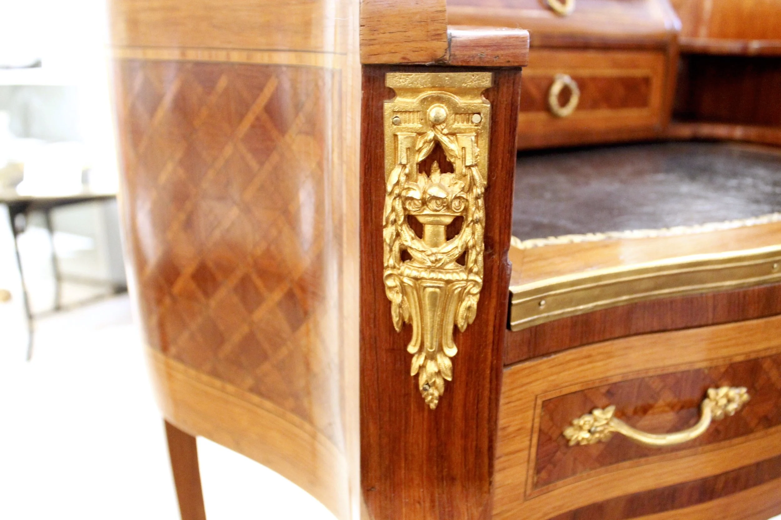 French Louis XV Style Parquetry Lady’s Desk
