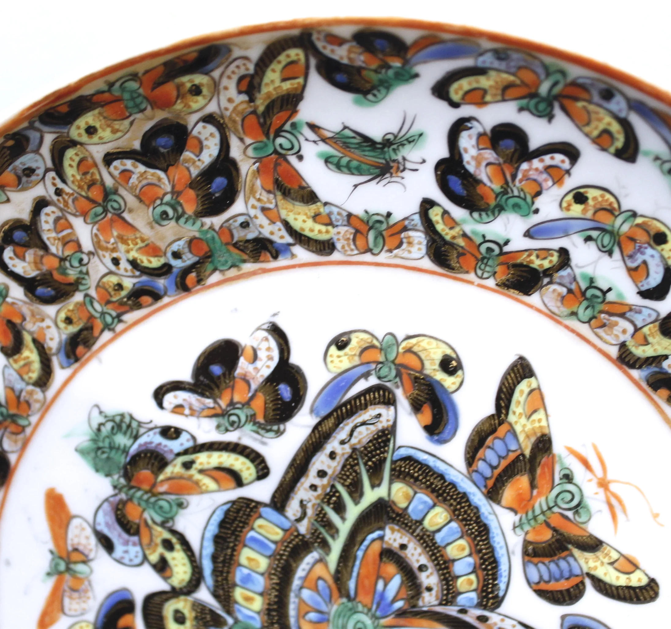 Chinese Export Thousand Butterfly Porcelain Plate