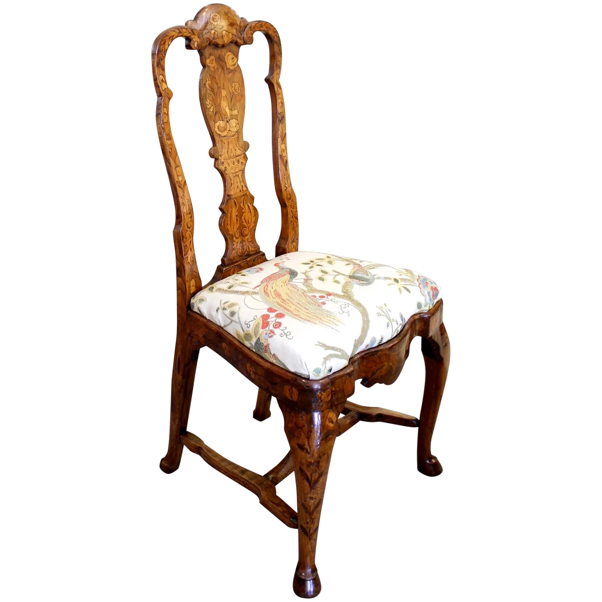 Dutch Marquetry Side Chairs