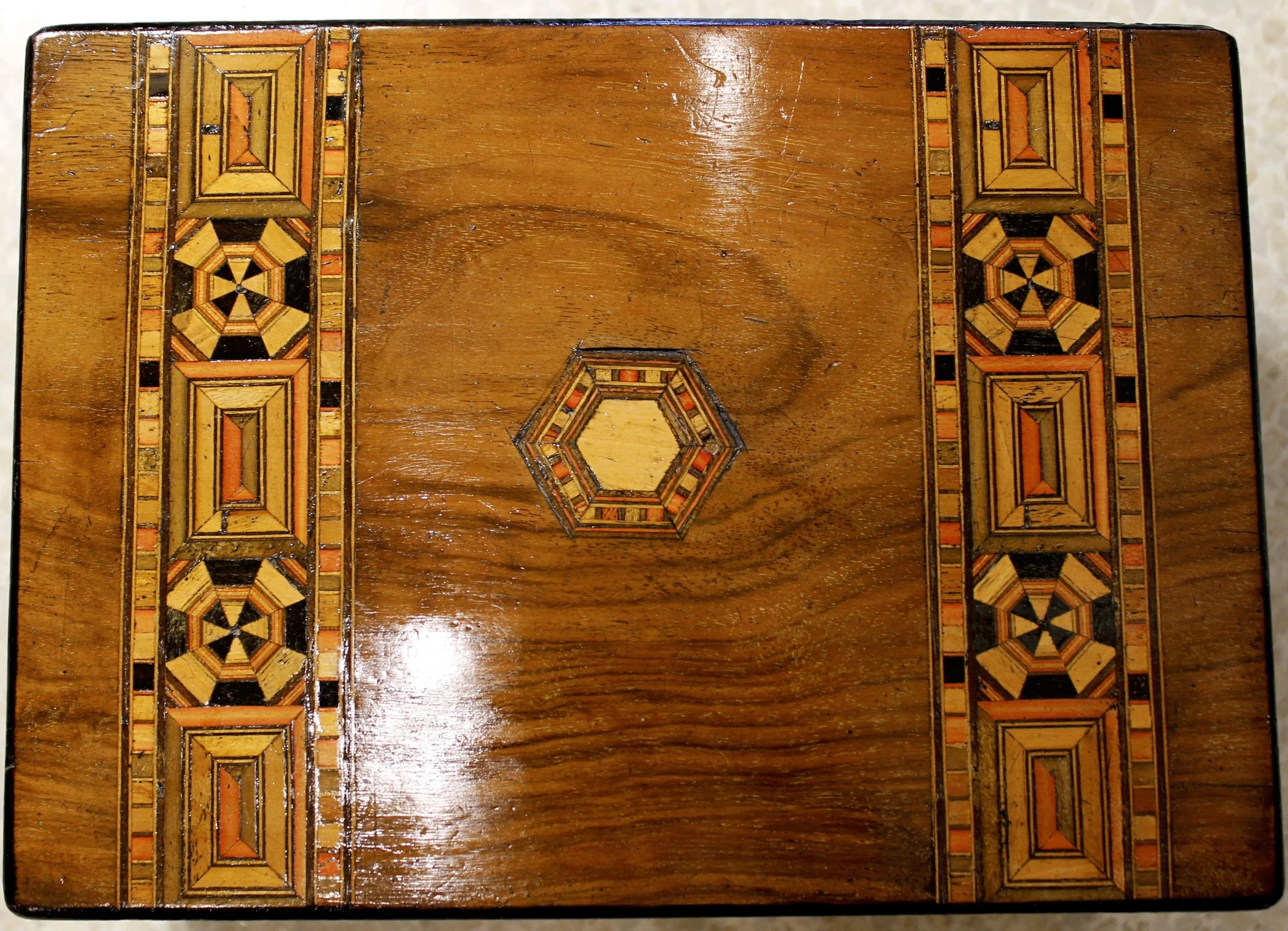 English Tunbridge Ware Marquetry Box