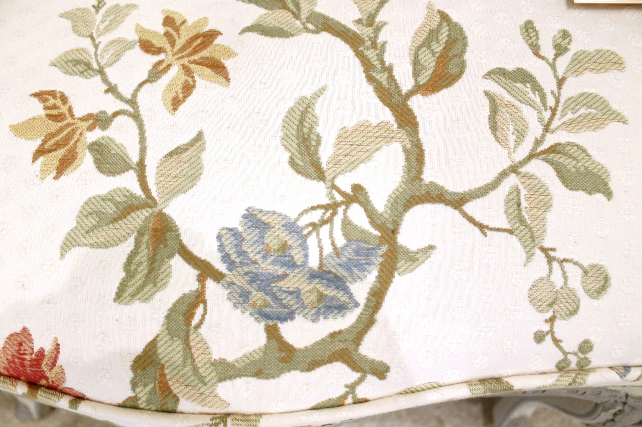 French Régence Style Painted Upholstered Bench