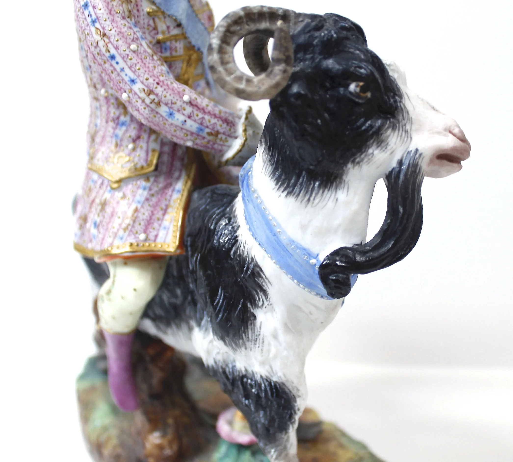 Porcelain Goat and Rider in 18th Century, Meissen, Vion et Baury