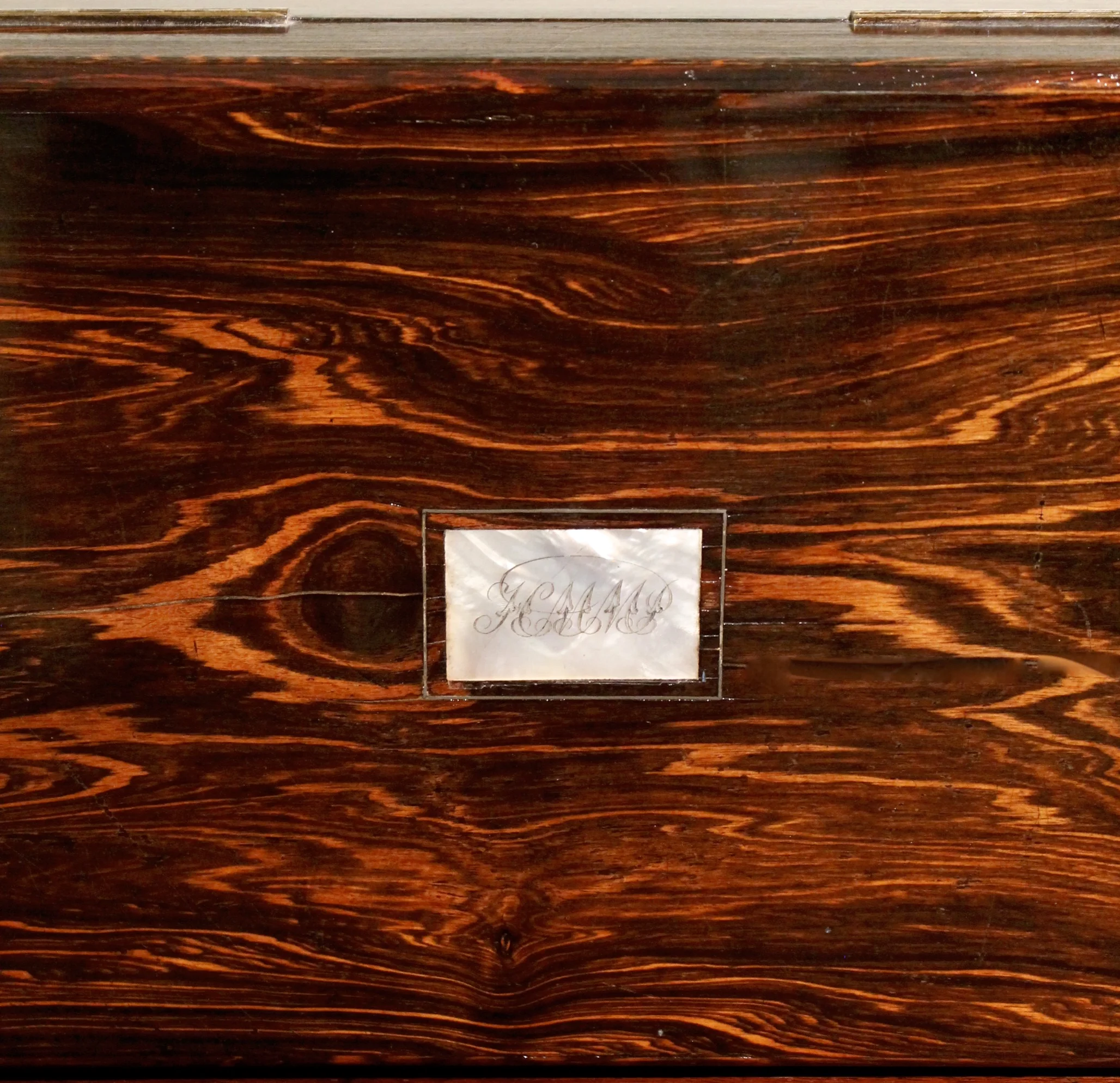 English Calamander Jewelry Box, 19th Century