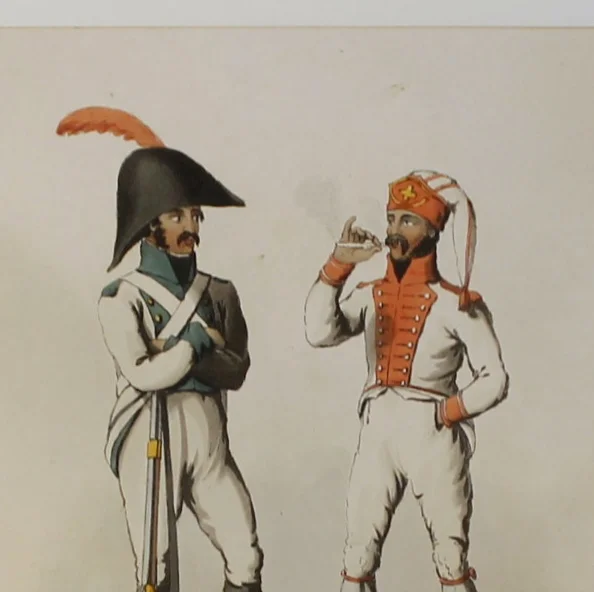Napoleonic Era European Military Regimental Costume Prints- Spanish and French