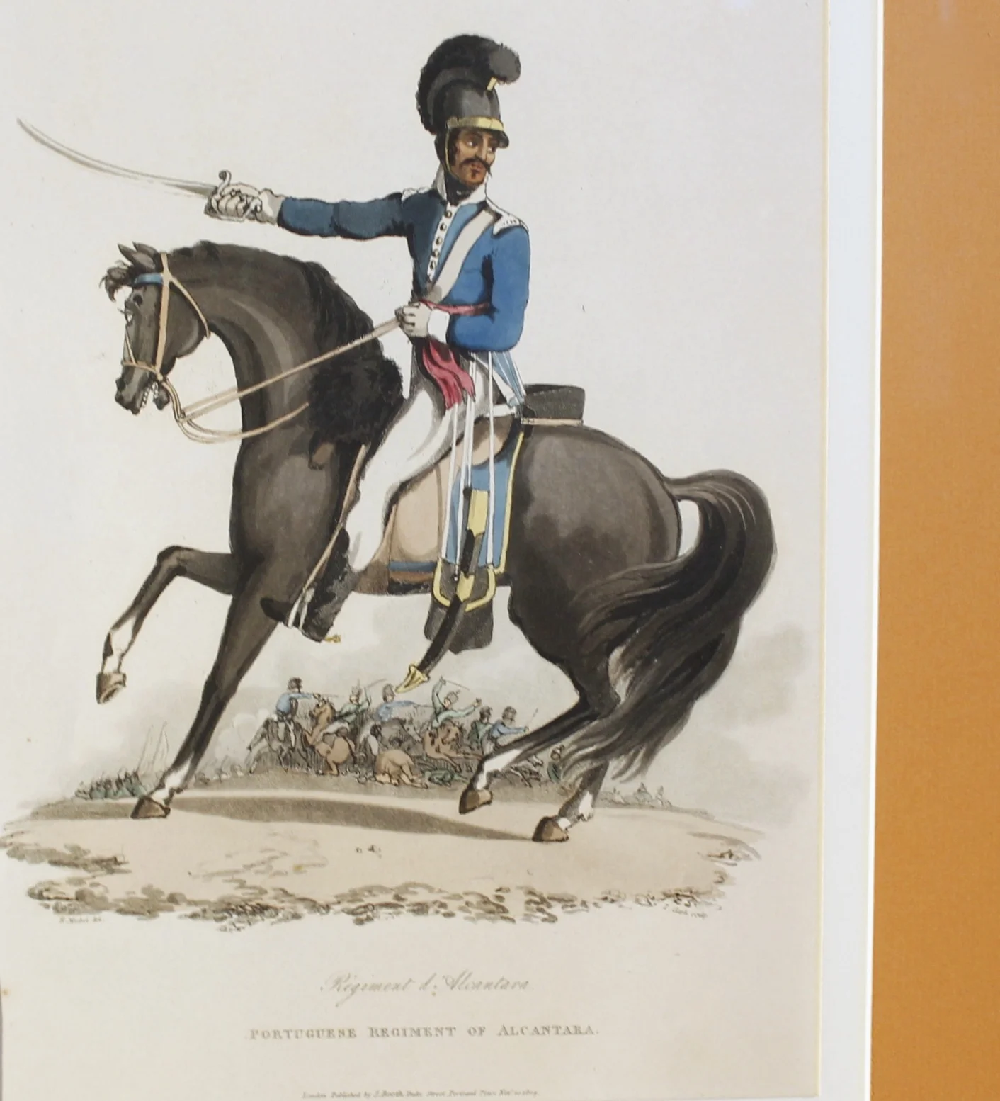 Napoleonic Era European Military Regimental Costume Prints (1809)- Portuguese