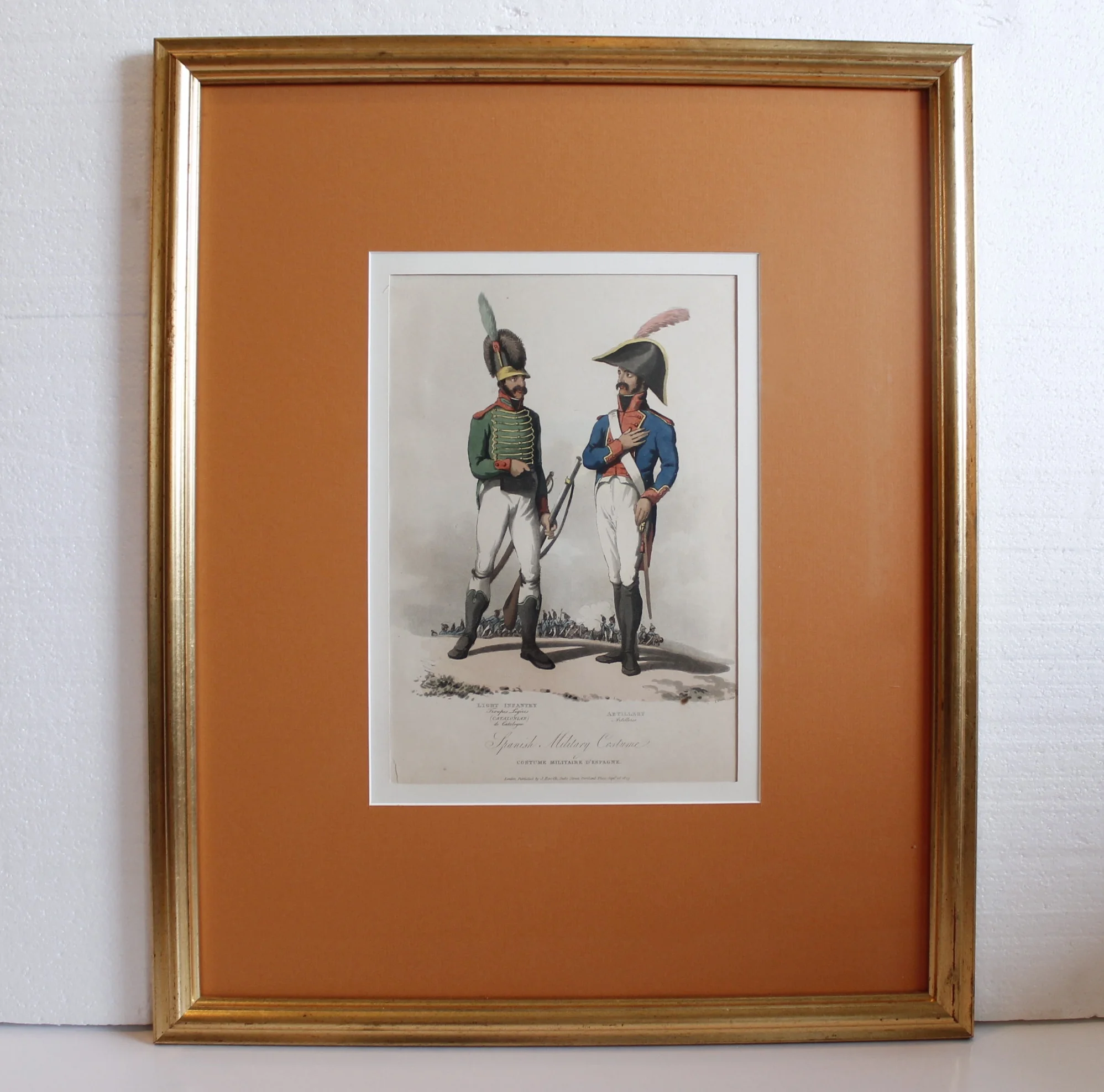 Napoleonic Era European Military Regimental Costume Prints (1809) - Spanish and Portuguese