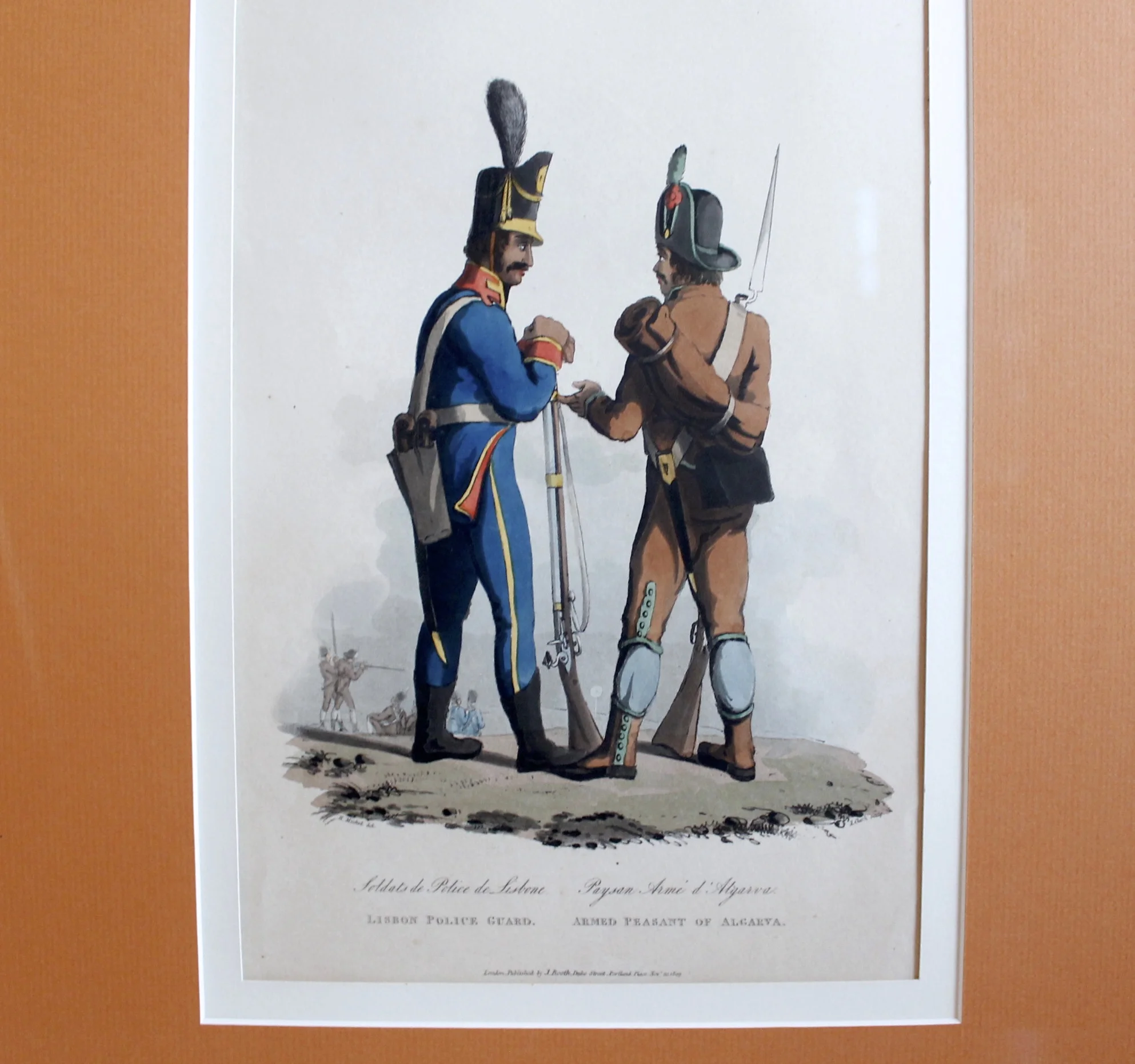 Napoleonic Era European Military Regimental Costume Prints (1809) - Spanish and Portuguese