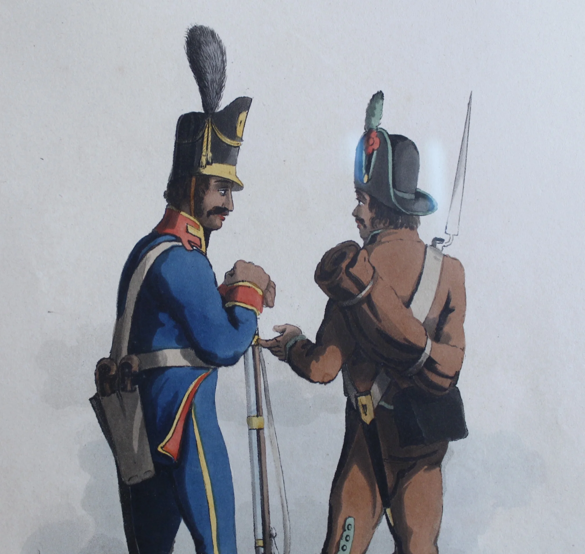 Napoleonic Era European Military Regimental Costume Prints (1809) - Spanish and Portuguese
