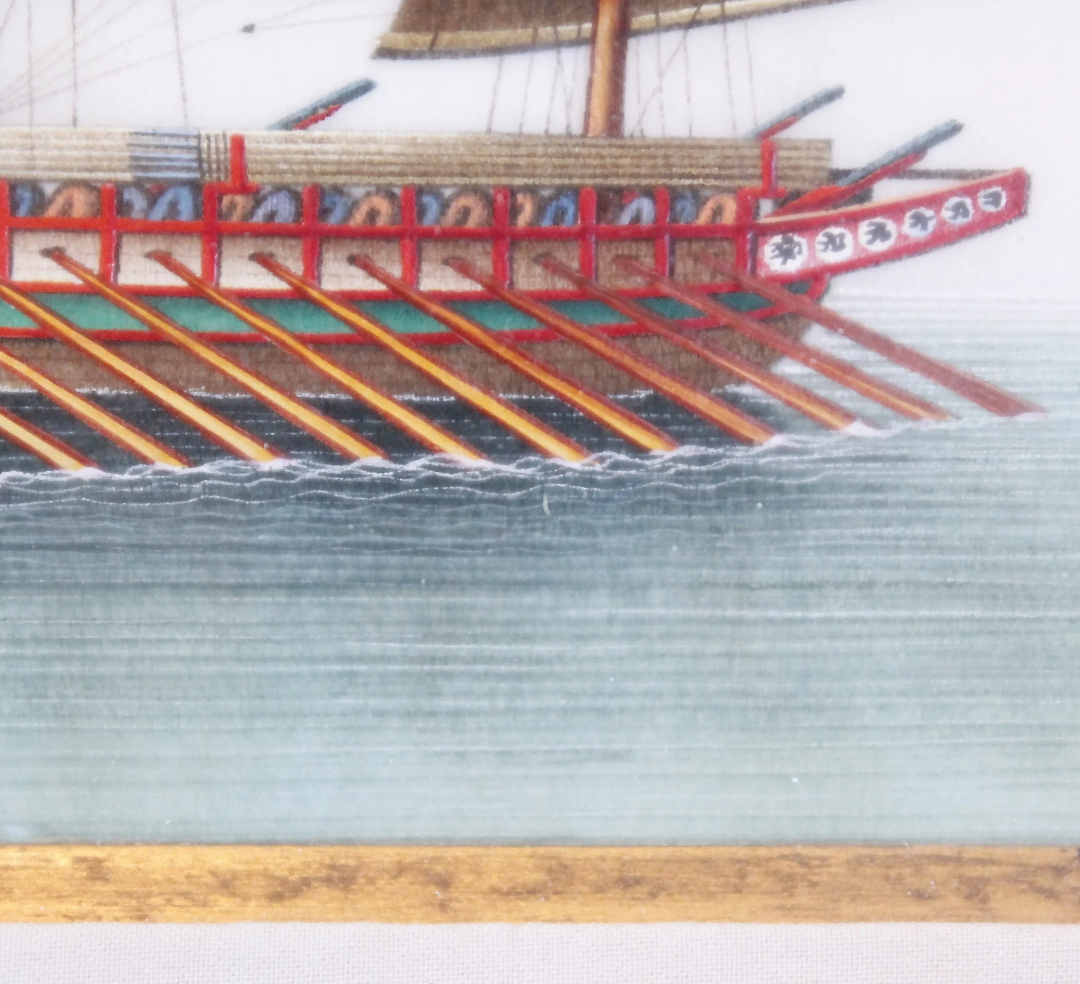 Chinese Export Pith Paper Watercolor Paintings of Boats