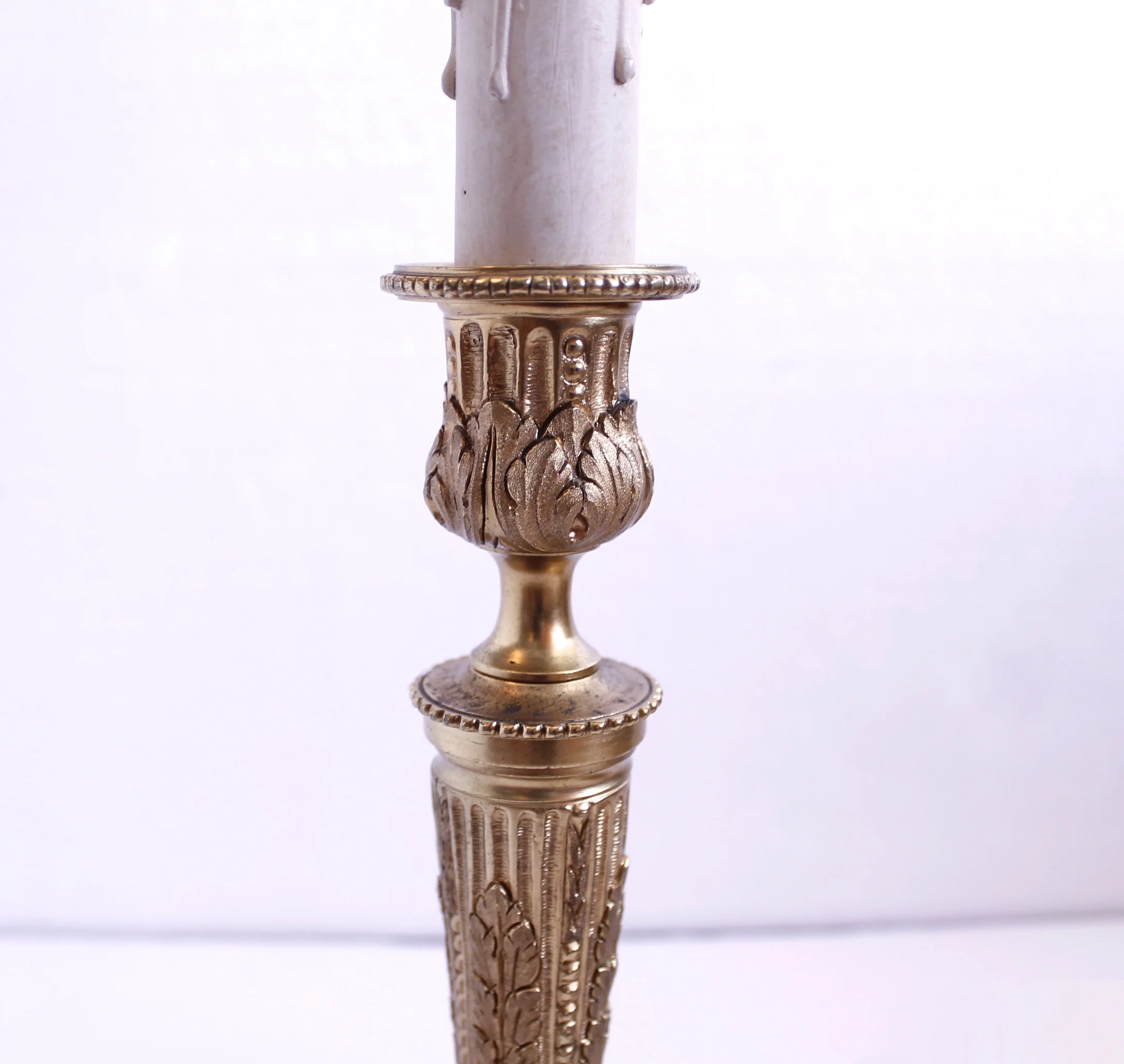 Pair of Louis XVI Style Candlestick Lamps