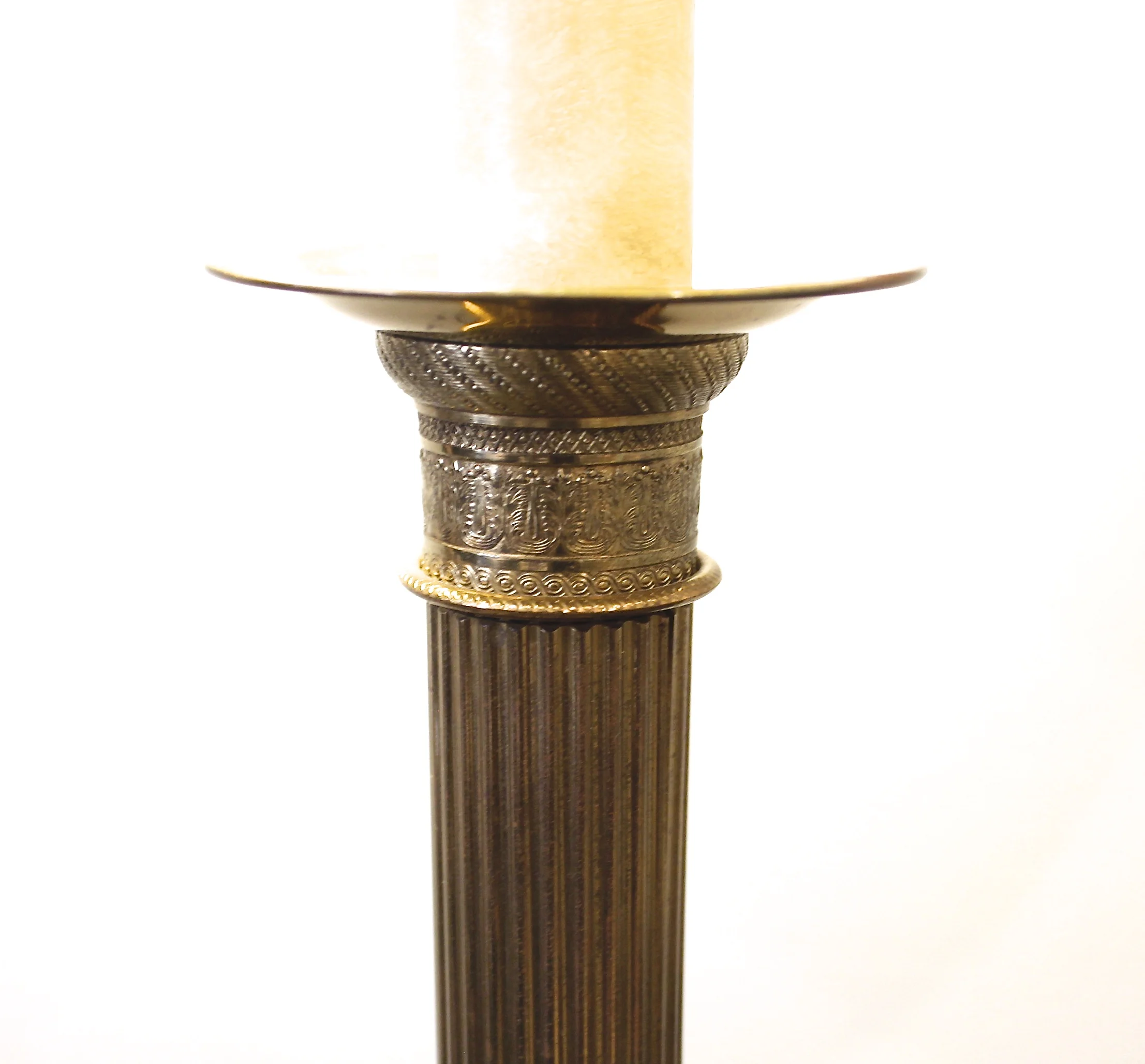 Italian Column Form Brass Lamp