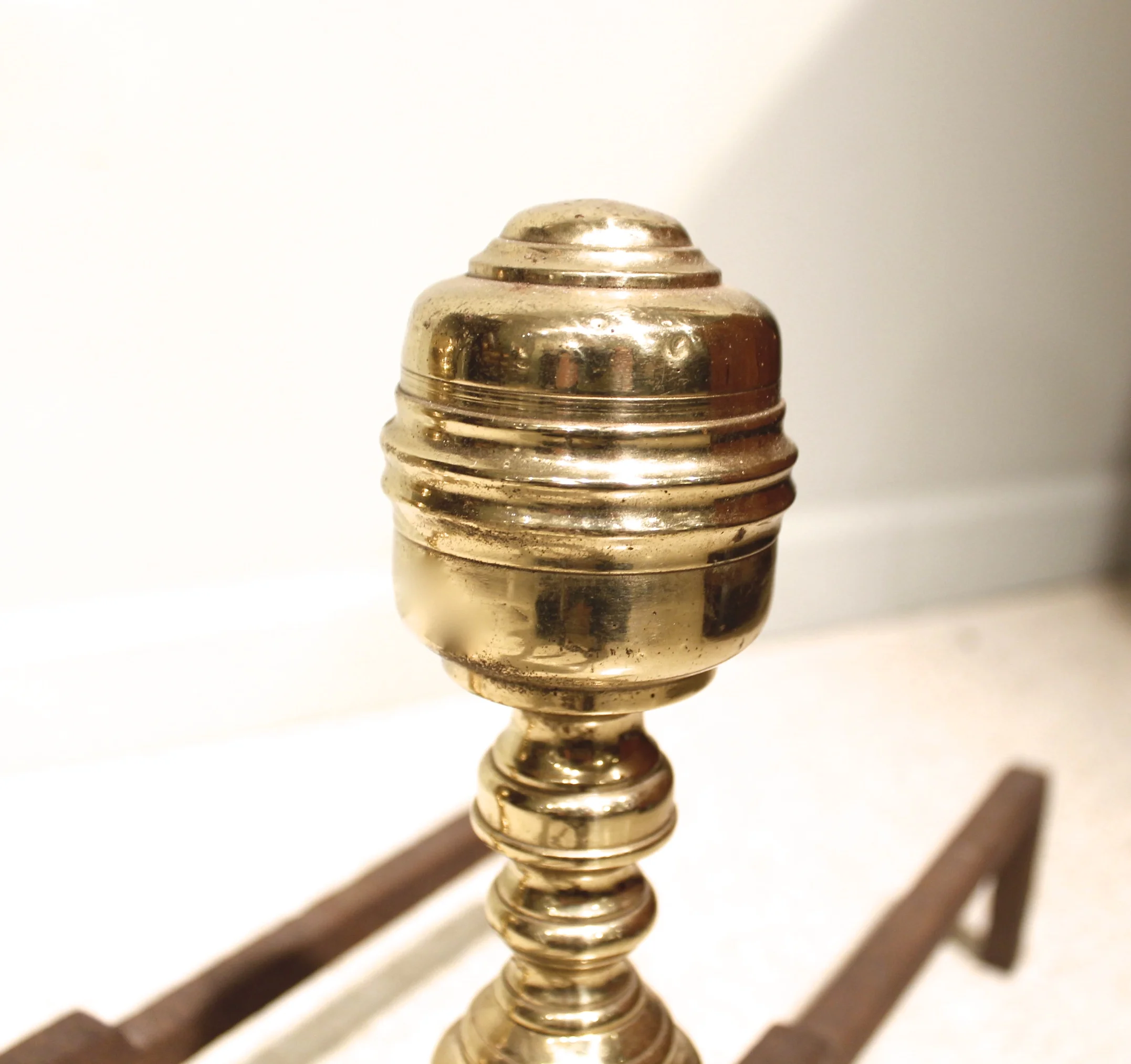 American Federal Brass Andirons