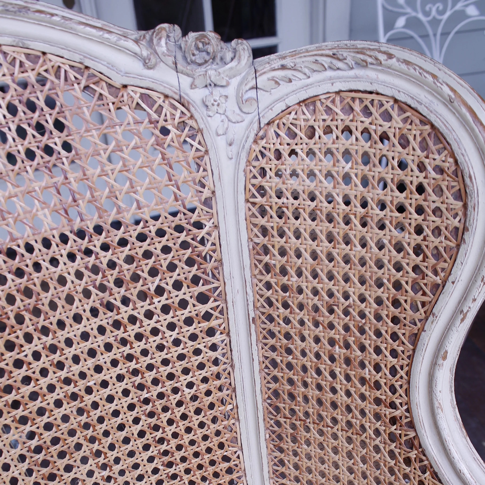 Pair of Large Antique Louis XVI Style Painted Armchairs