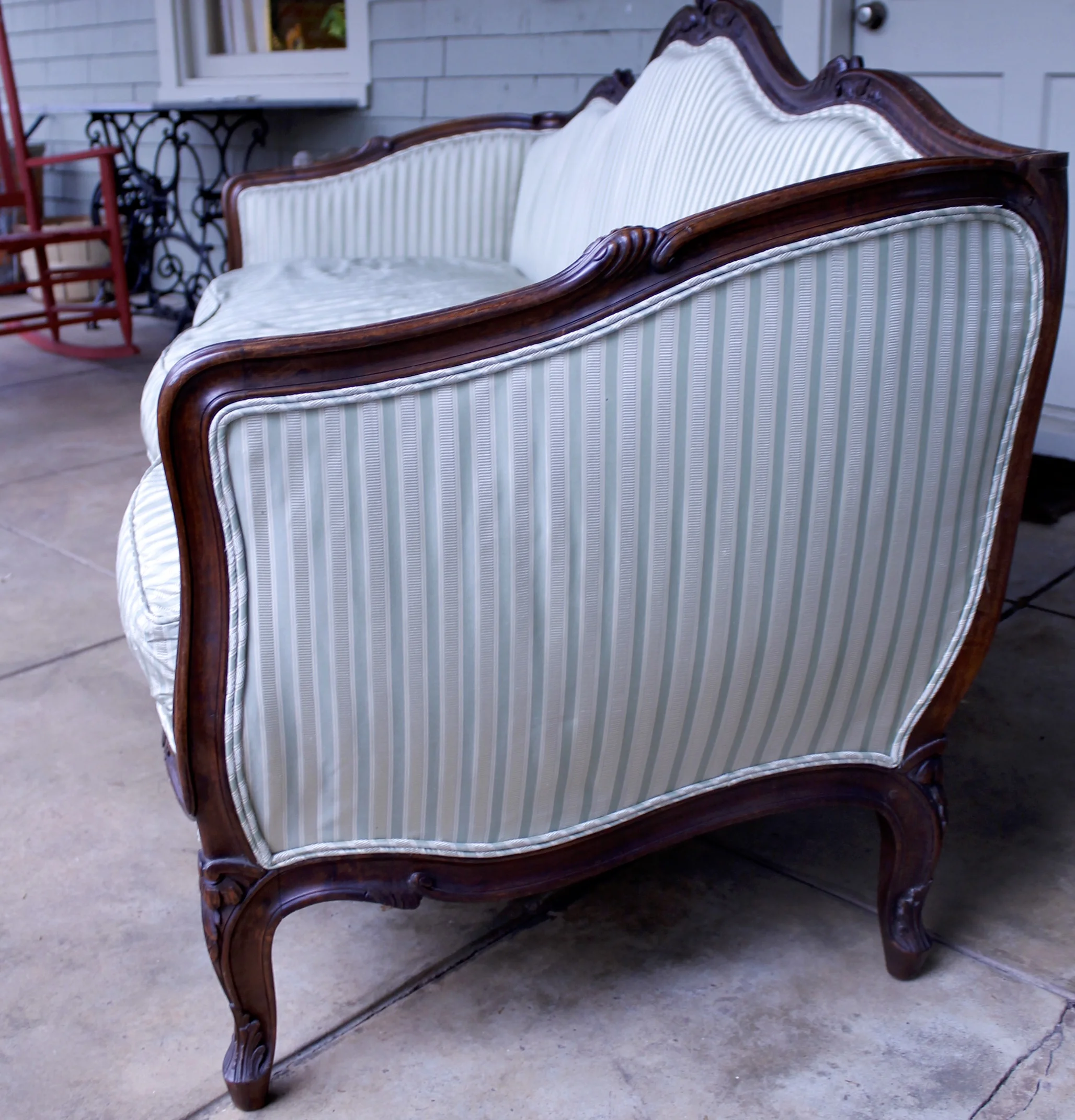 Antique Italian Walnut Louis XV Style Sofa