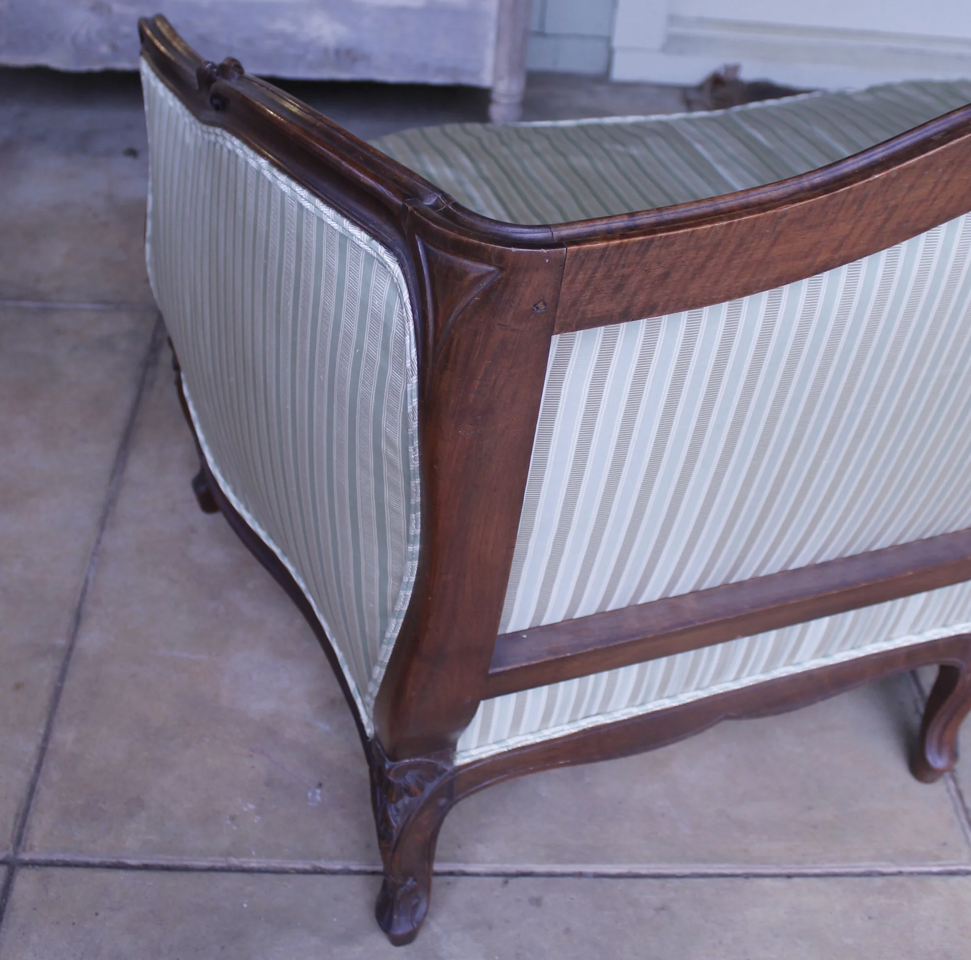 Antique Italian Walnut Louis XV Style Sofa