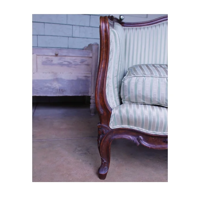 Antique Italian Walnut Louis XV Style Sofa