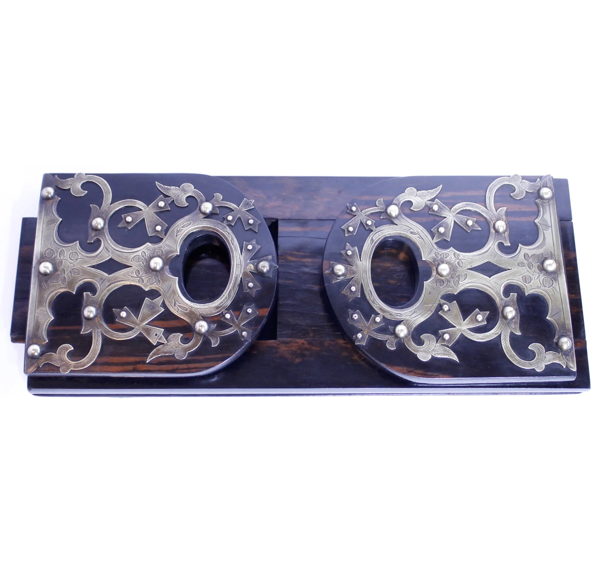 Victorian Brass Mounted Calamander Book Ends