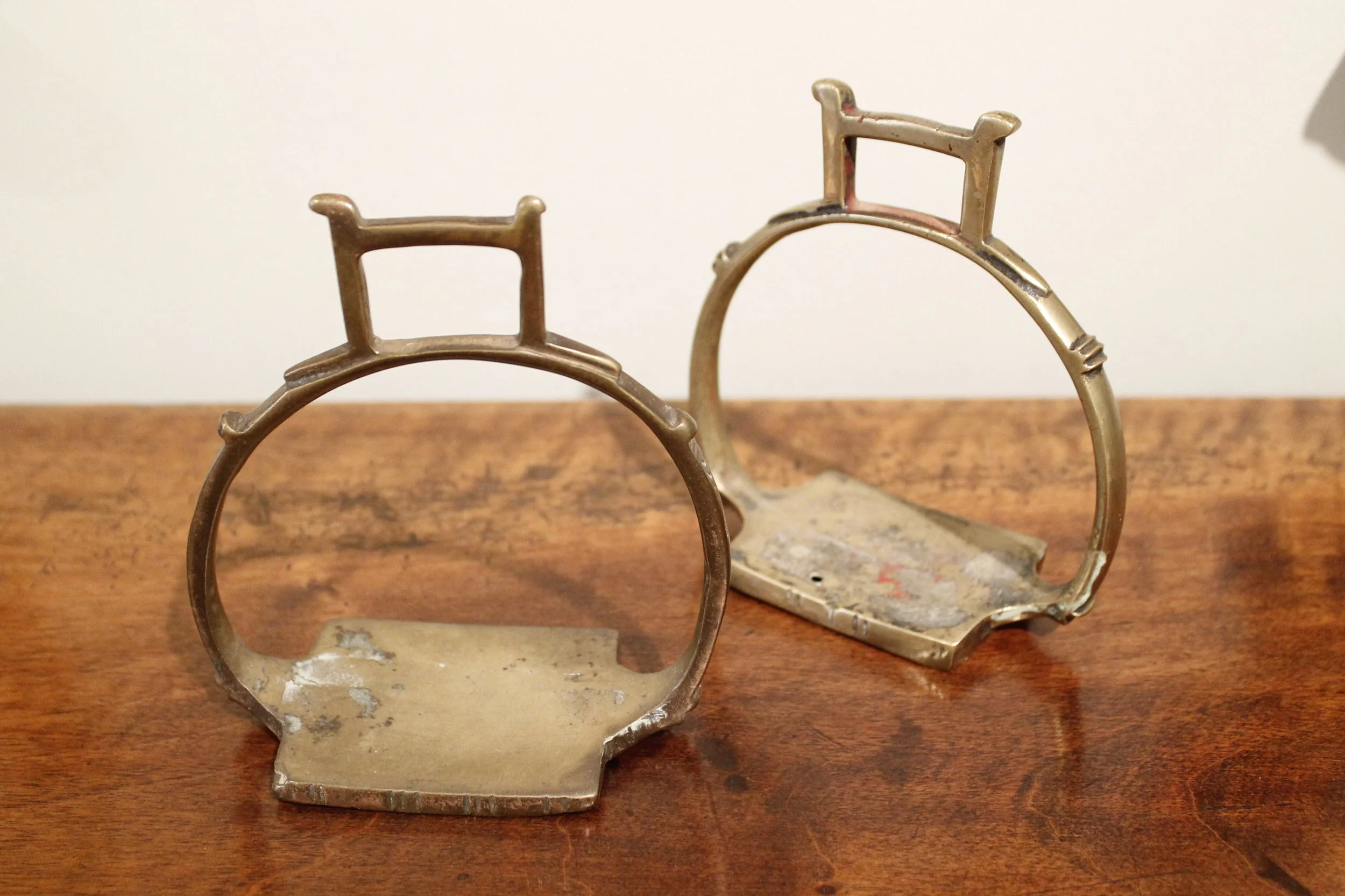 Pair of Chinese Brass Stirrups