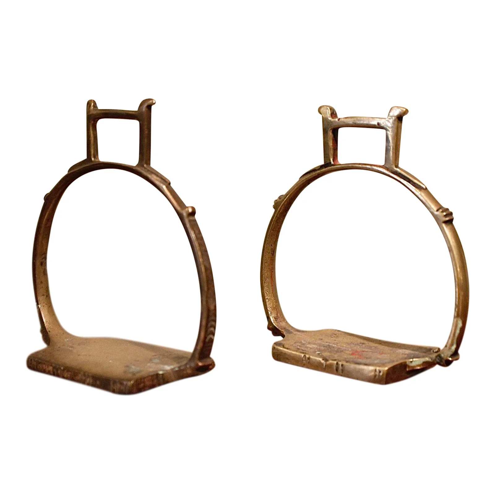 Pair of Chinese Brass Stirrups