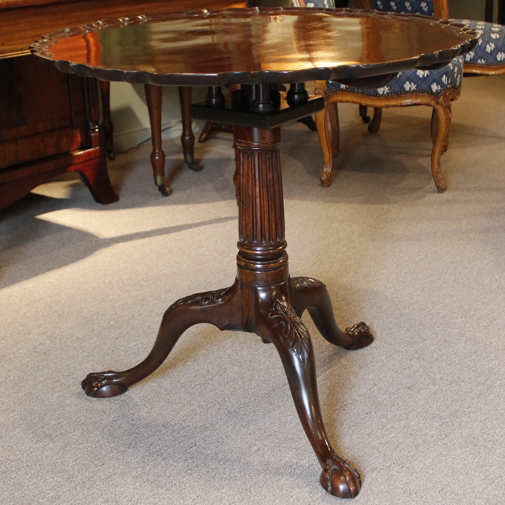 George II Tilt Top Tea Table  Pie Crust Top