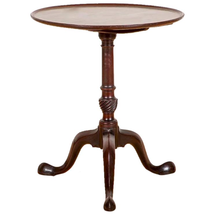 George II Period Mahogany Dish Top Tilt Top Table
