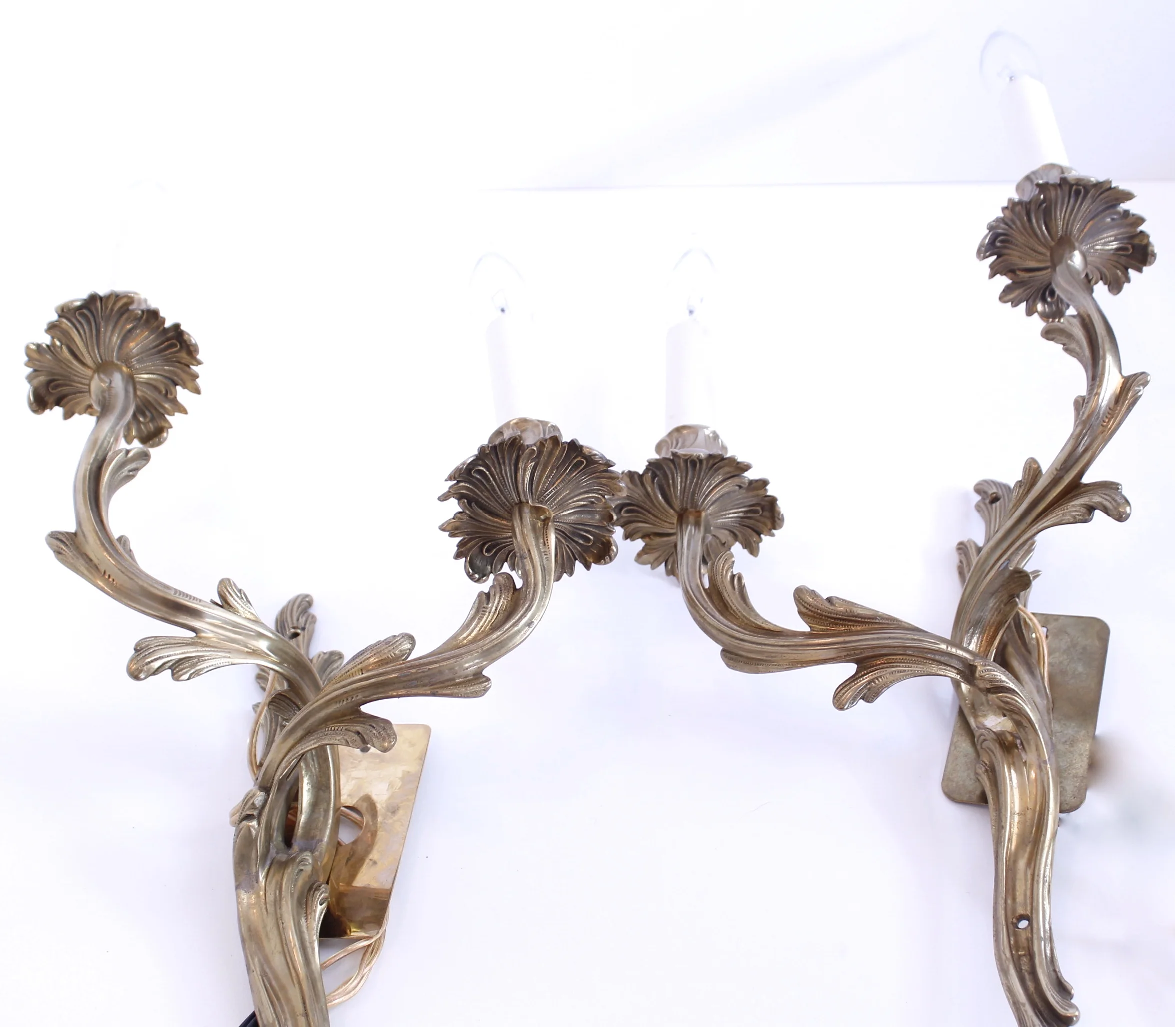 Brass Louis XV Style Sconces