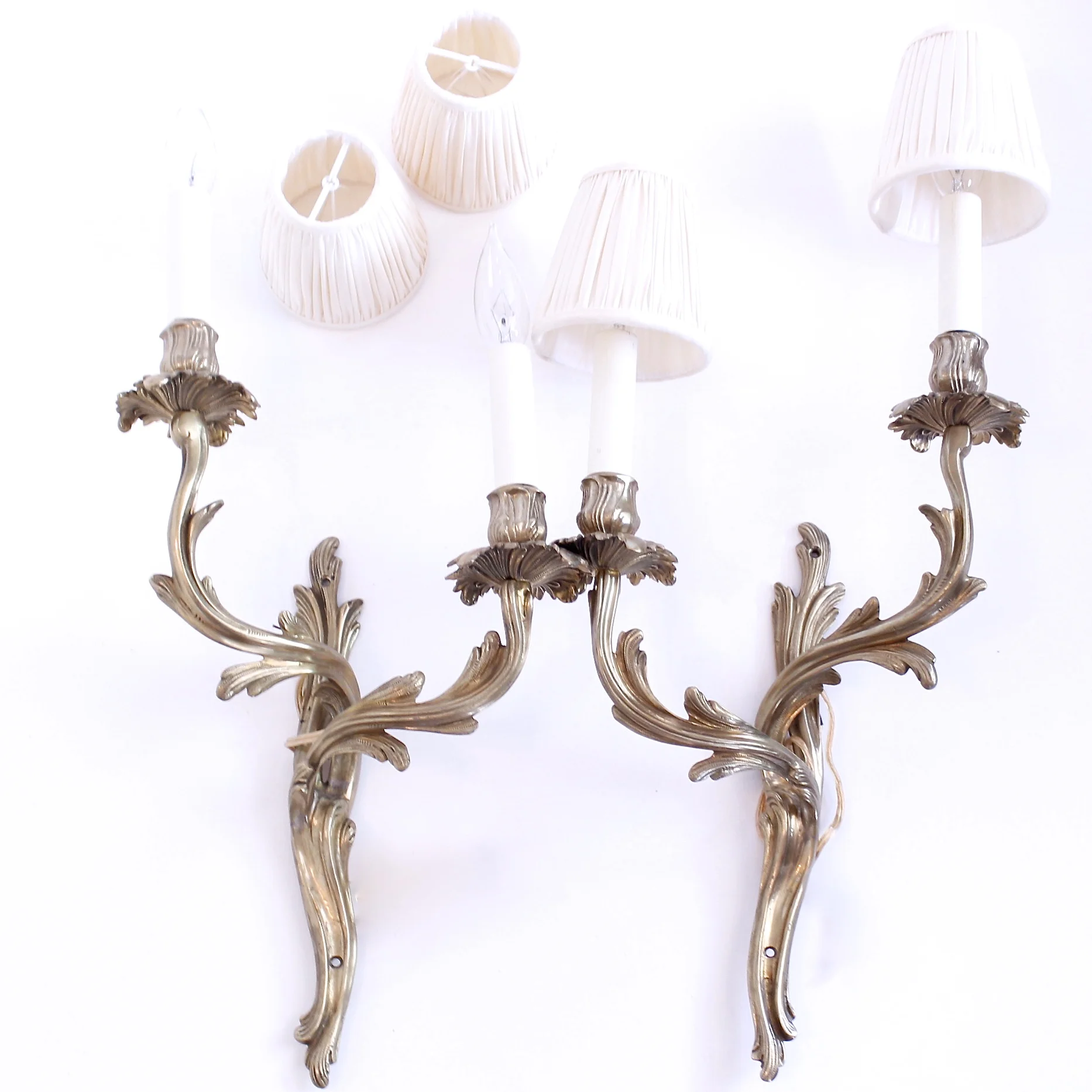 Brass Louis XV Style Sconces