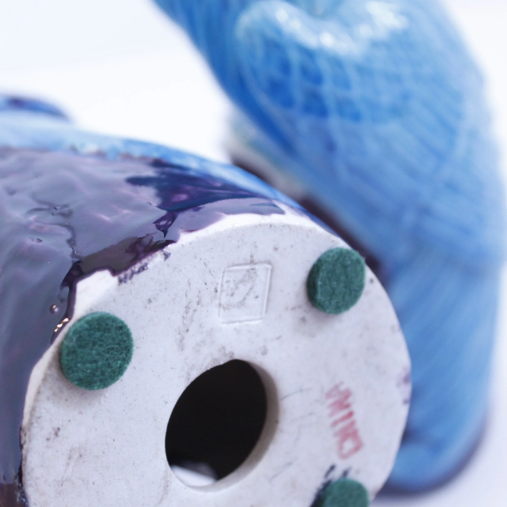 Pair of Turquoise and Manganese Glazed Chinese Porcelain Ho-Ho Birds or Phoenixes