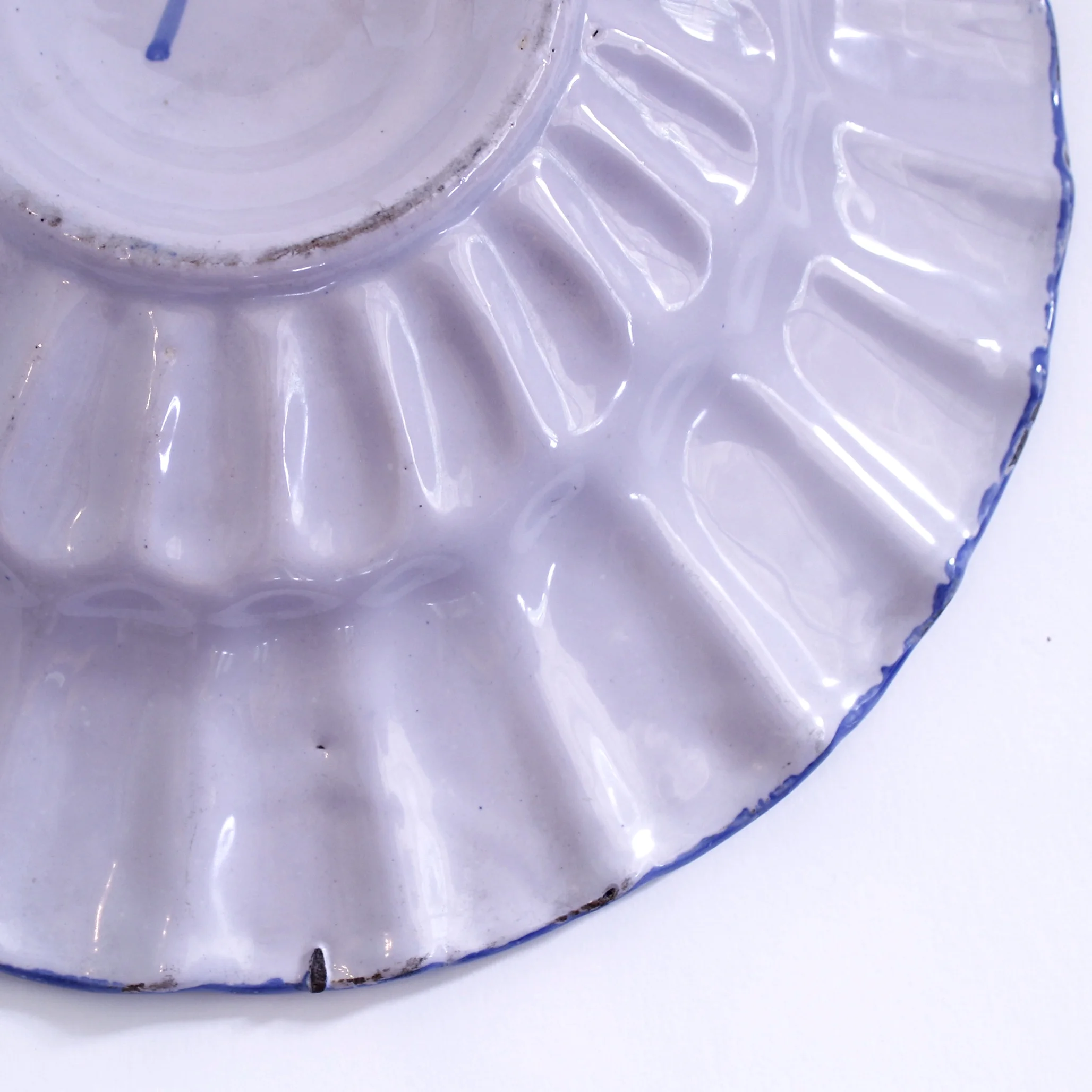 Antique Portuguese Faience Scalloped “Pie-Crust” Edge Charger
