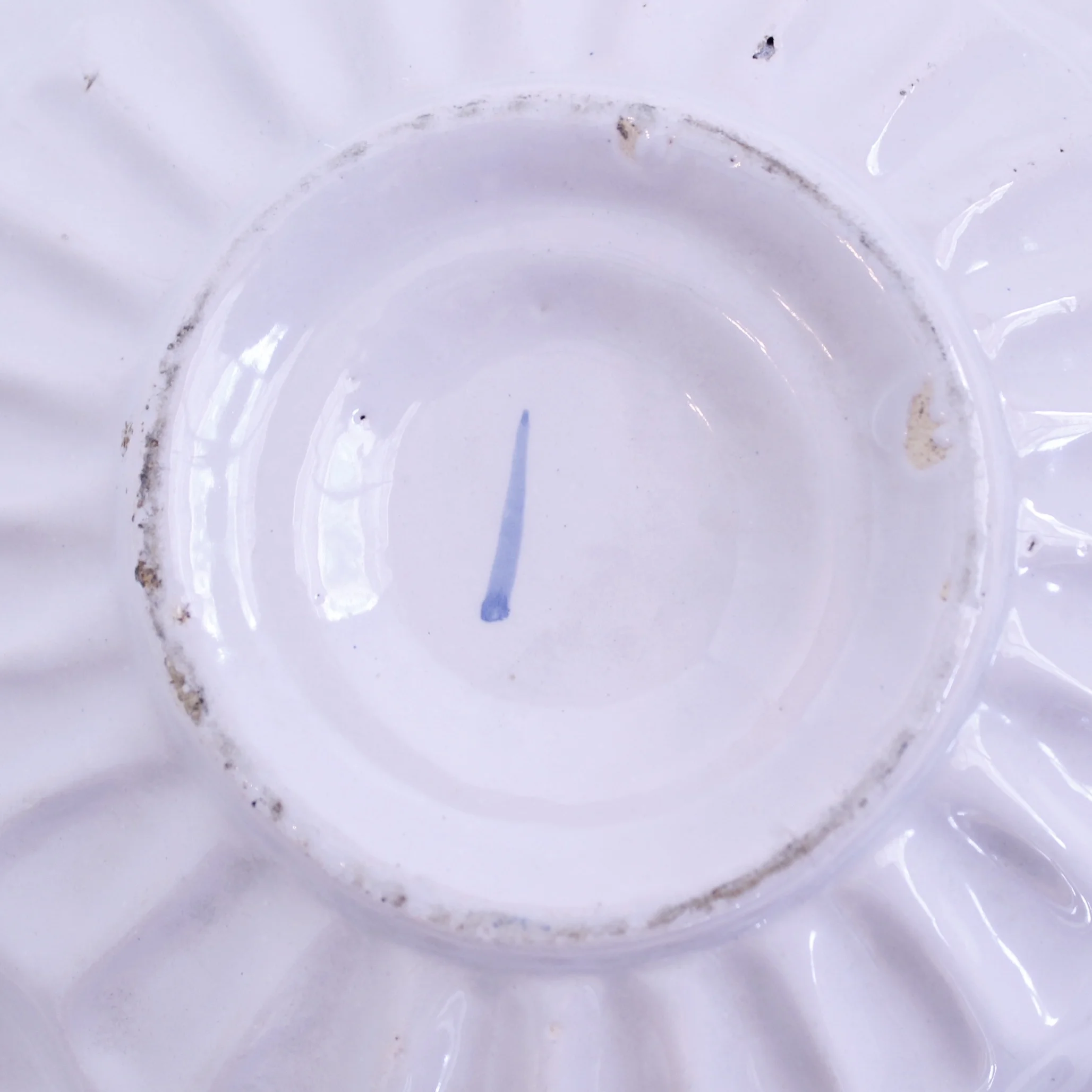 Antique Portuguese Faience Scalloped “Pie-Crust” Edge Charger