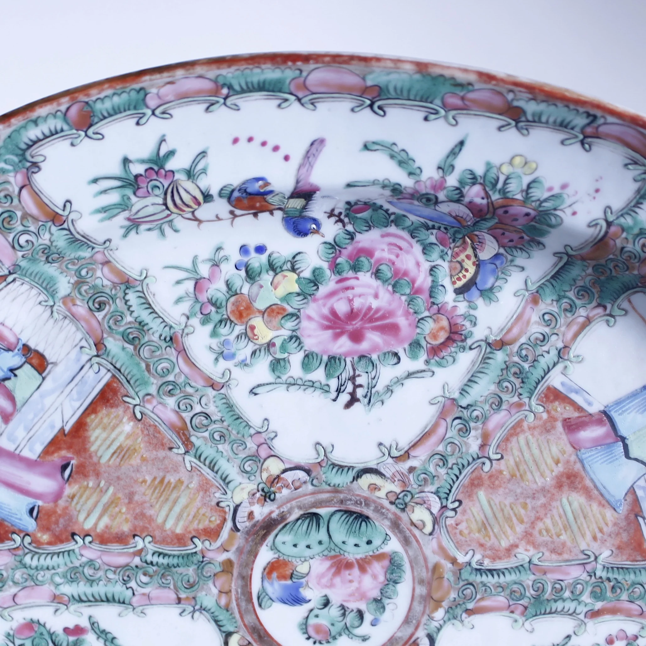 Rose Medallion Oval Porcelain Platter