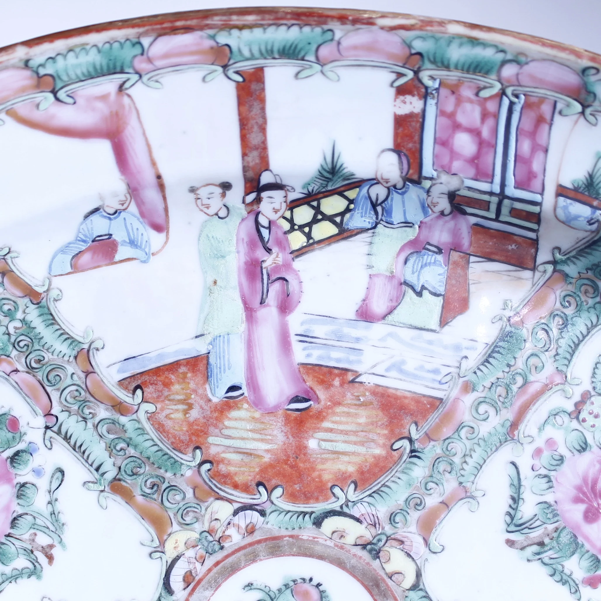 Rose Medallion Oval Porcelain Platter