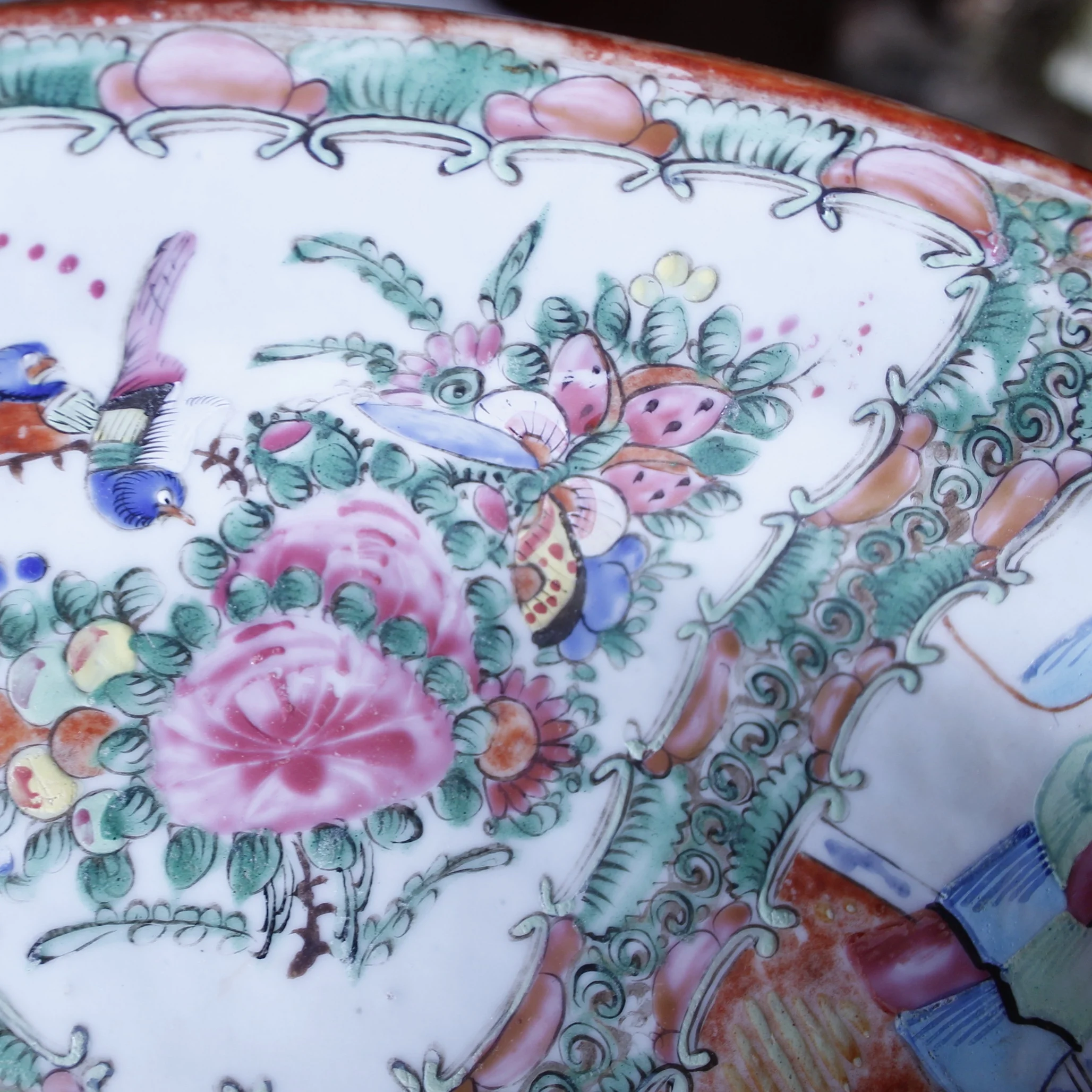 Rose Medallion Oval Porcelain Platter