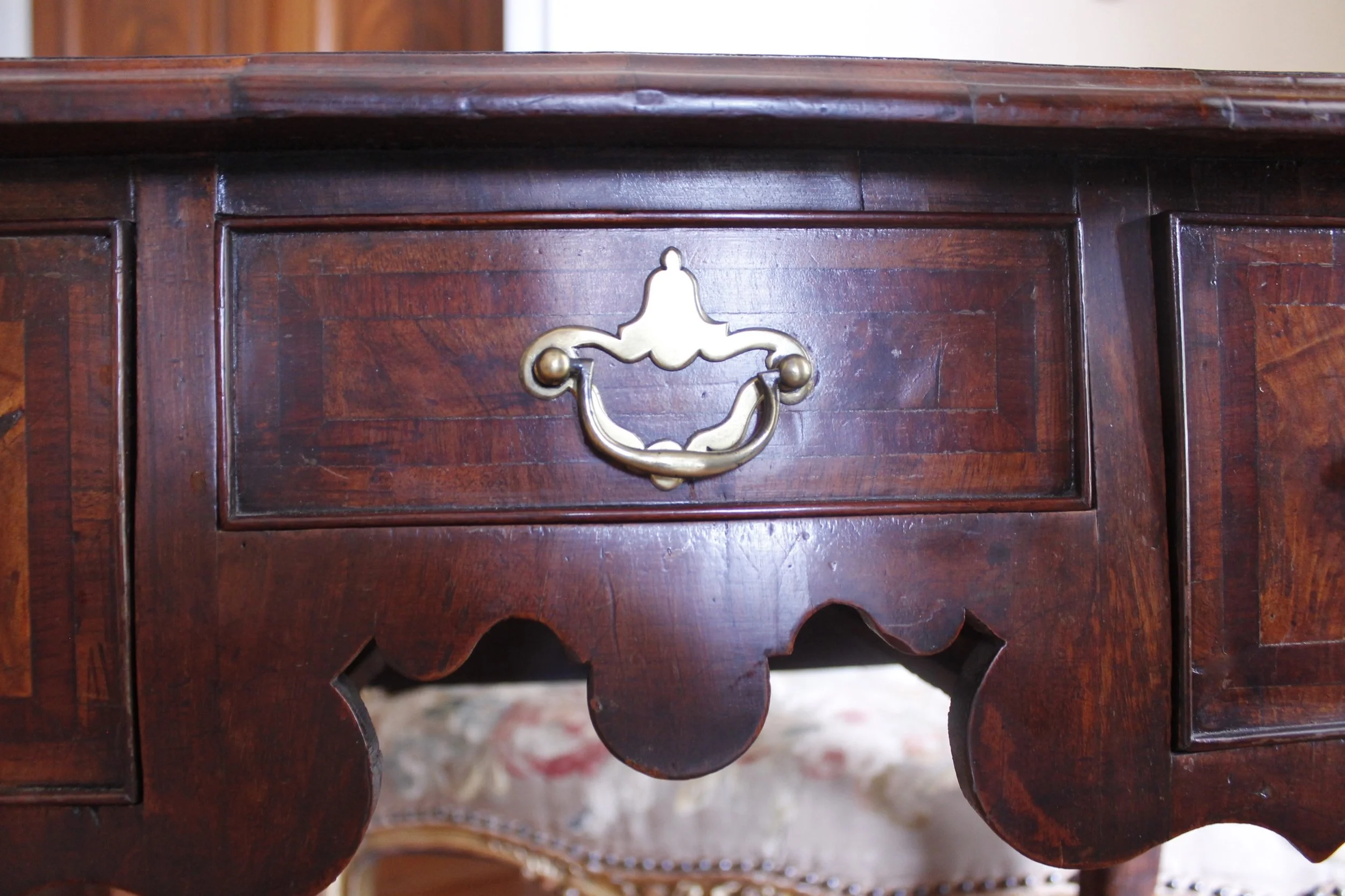 George II Period Inlaid Walnut Lowboy Side Table