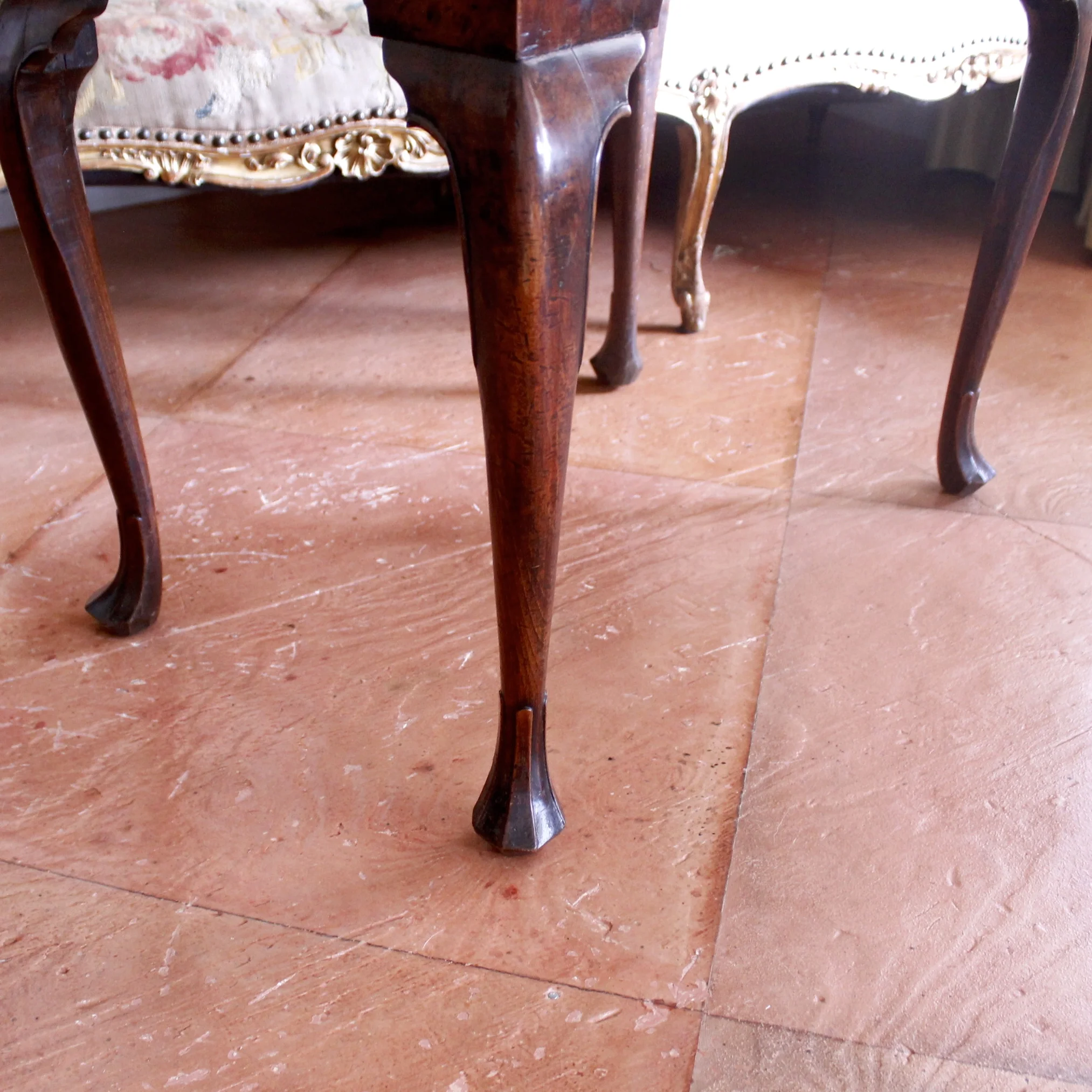 George II Period Inlaid Walnut Lowboy Side Table