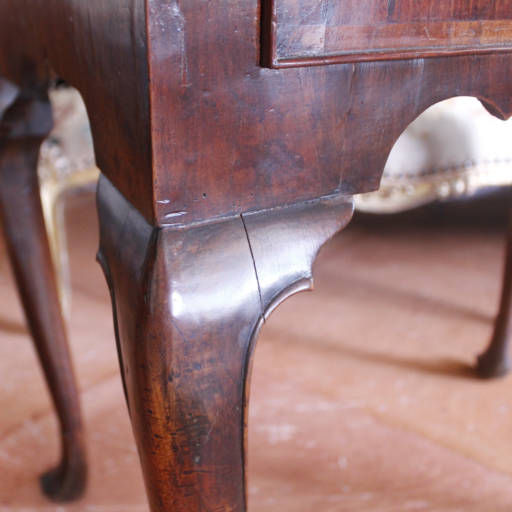 George II Period Inlaid Walnut Lowboy Side Table