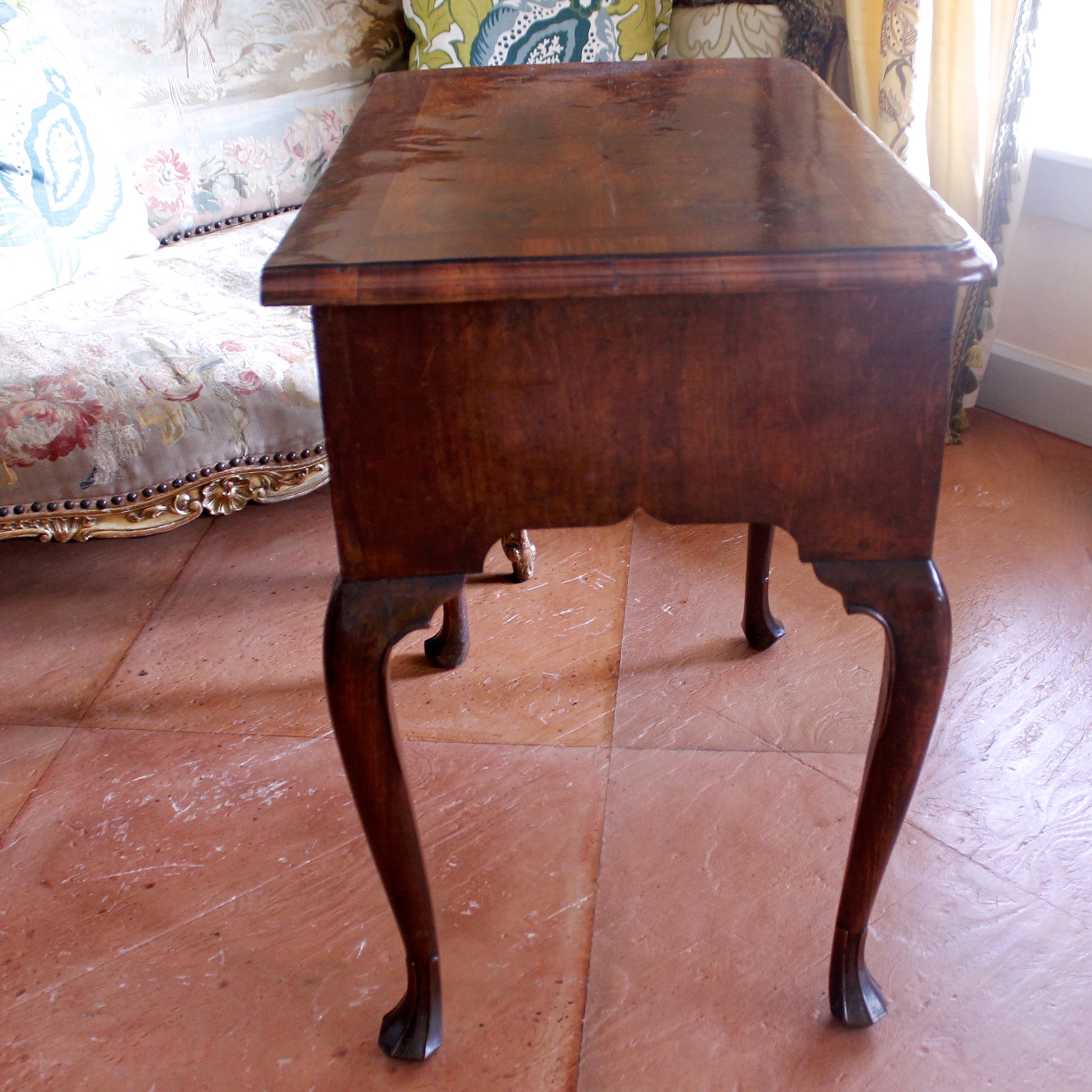 George II Period Inlaid Walnut Lowboy Side Table