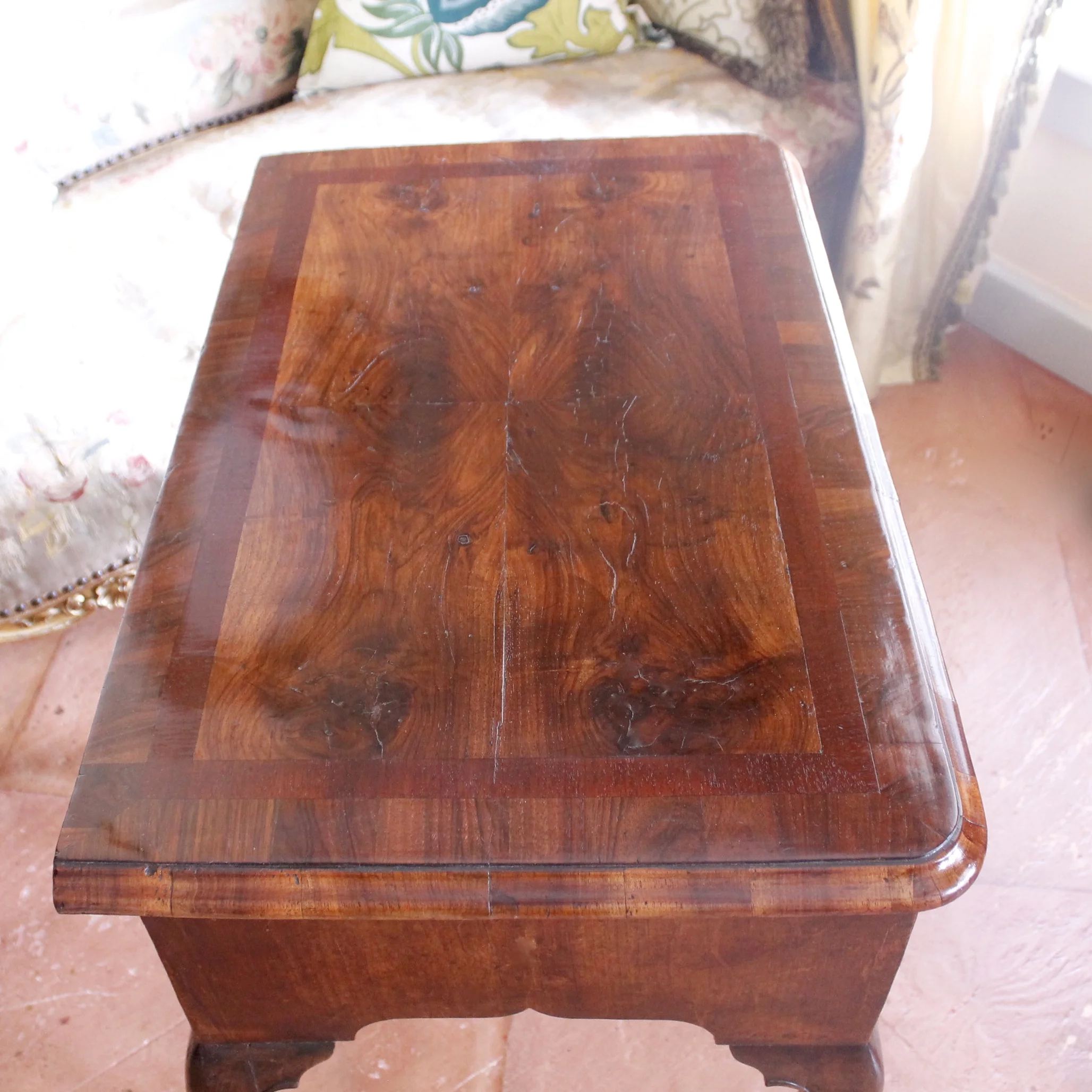 George II Period Inlaid Walnut Lowboy Side Table