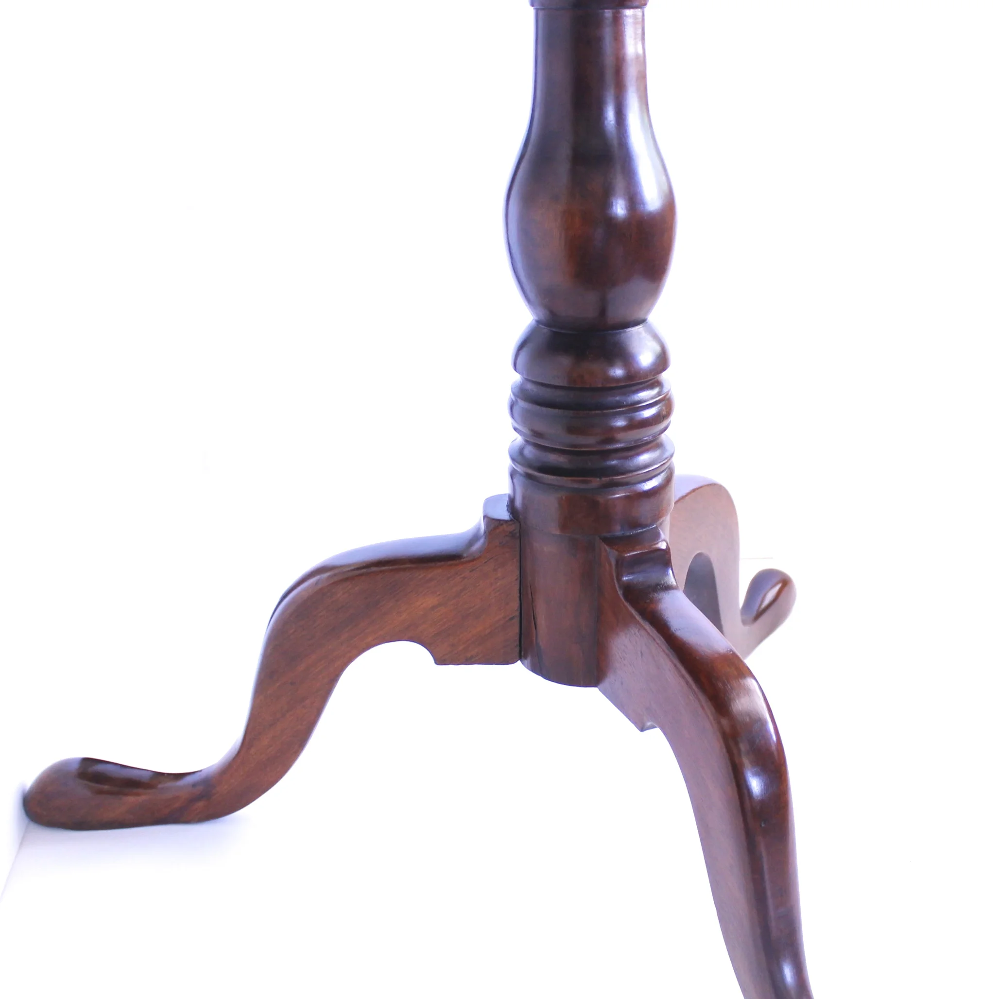 American Late Federal Walnut Tilt Top Table with Birdcage