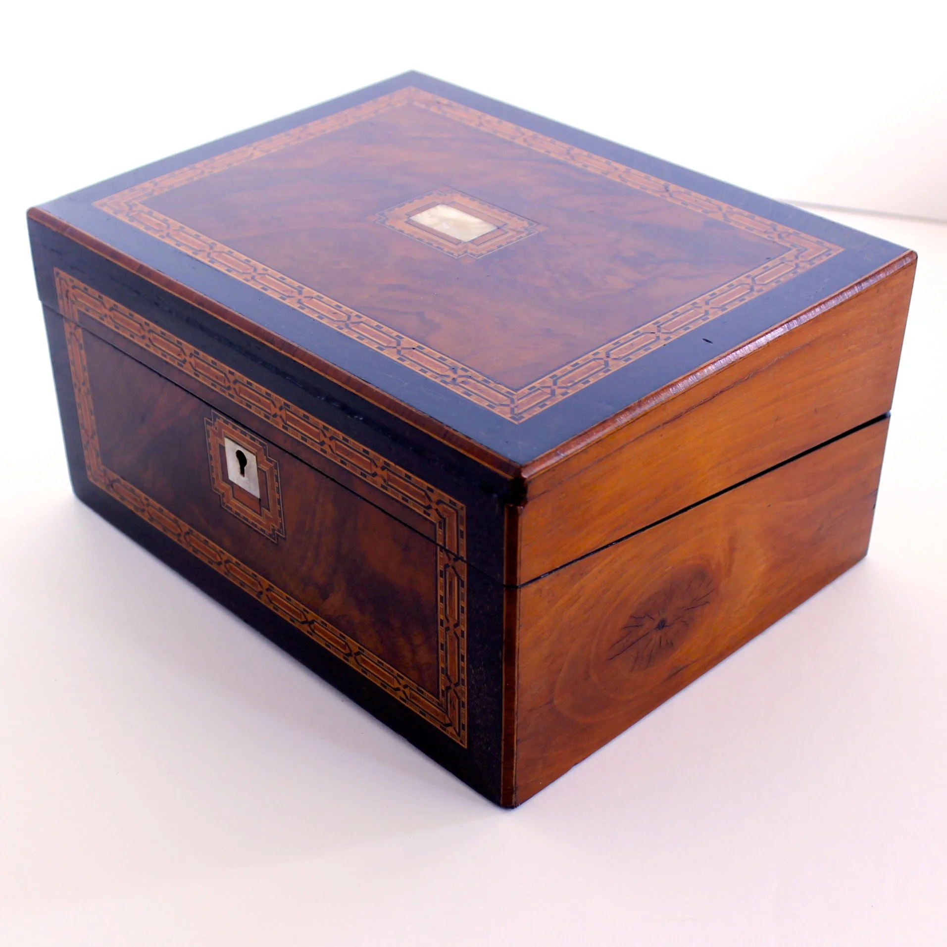Tunbridge Ware Marquetry Lap Desk with Secret Compartments