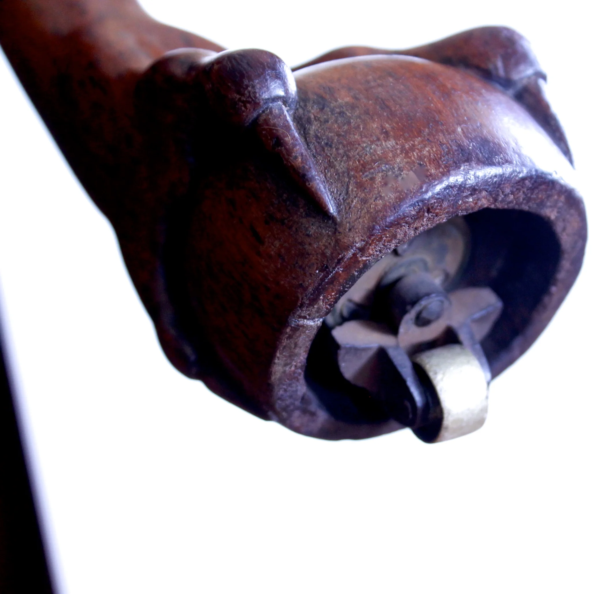 George II Mahogany Chair with Raked Back Legs and Ball and Claw Feet