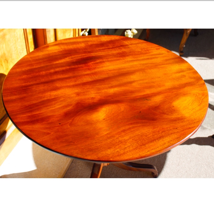 Late George III Period Mahogany Tilt Top Table
