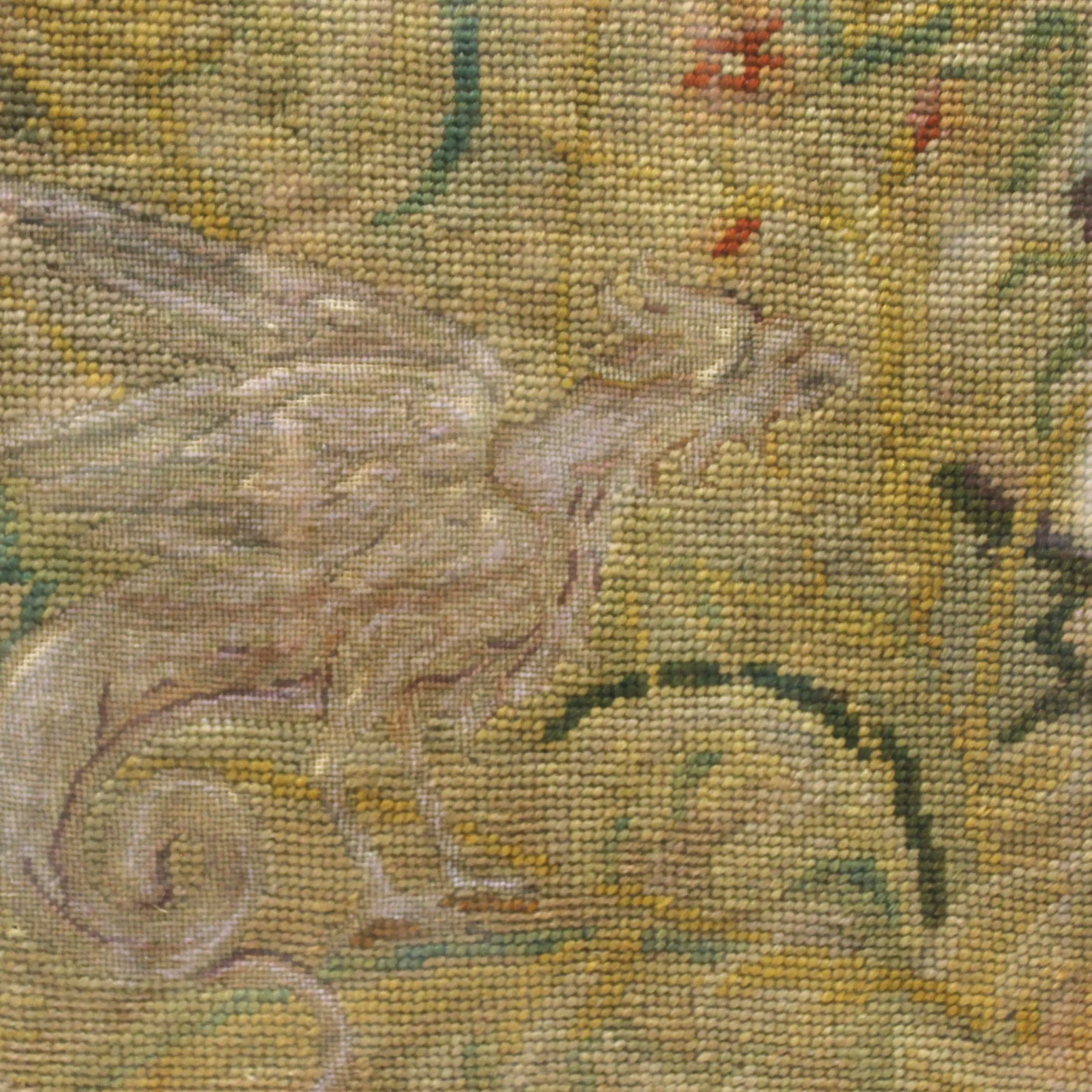 19th Century English Needlework with Wyverns
